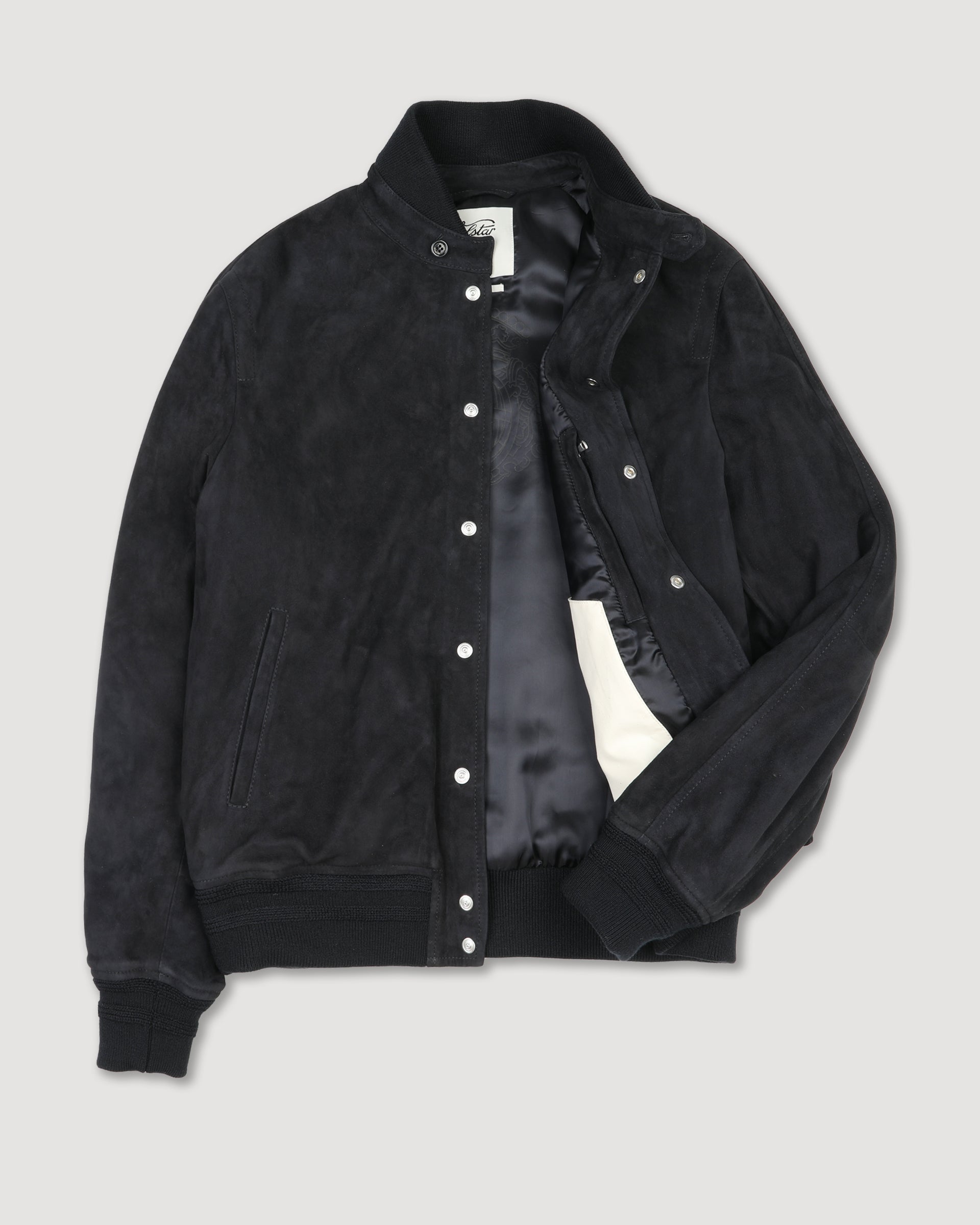 Giubbotto bomber Voyd in suede, imbottito. Blu - Dark blue
