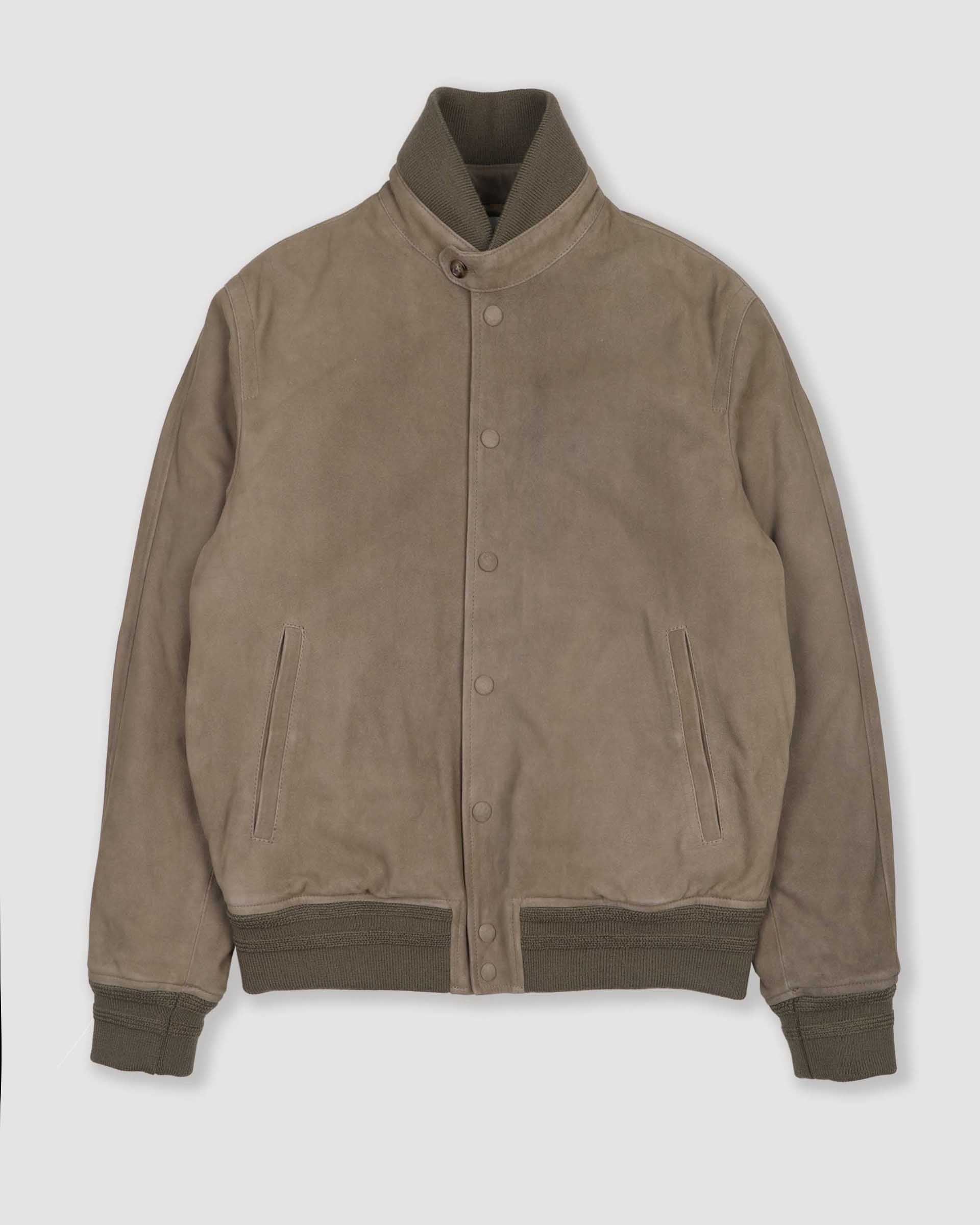 Giubbotto bomber Voyd in suede, imbottito. Verde - Soldier