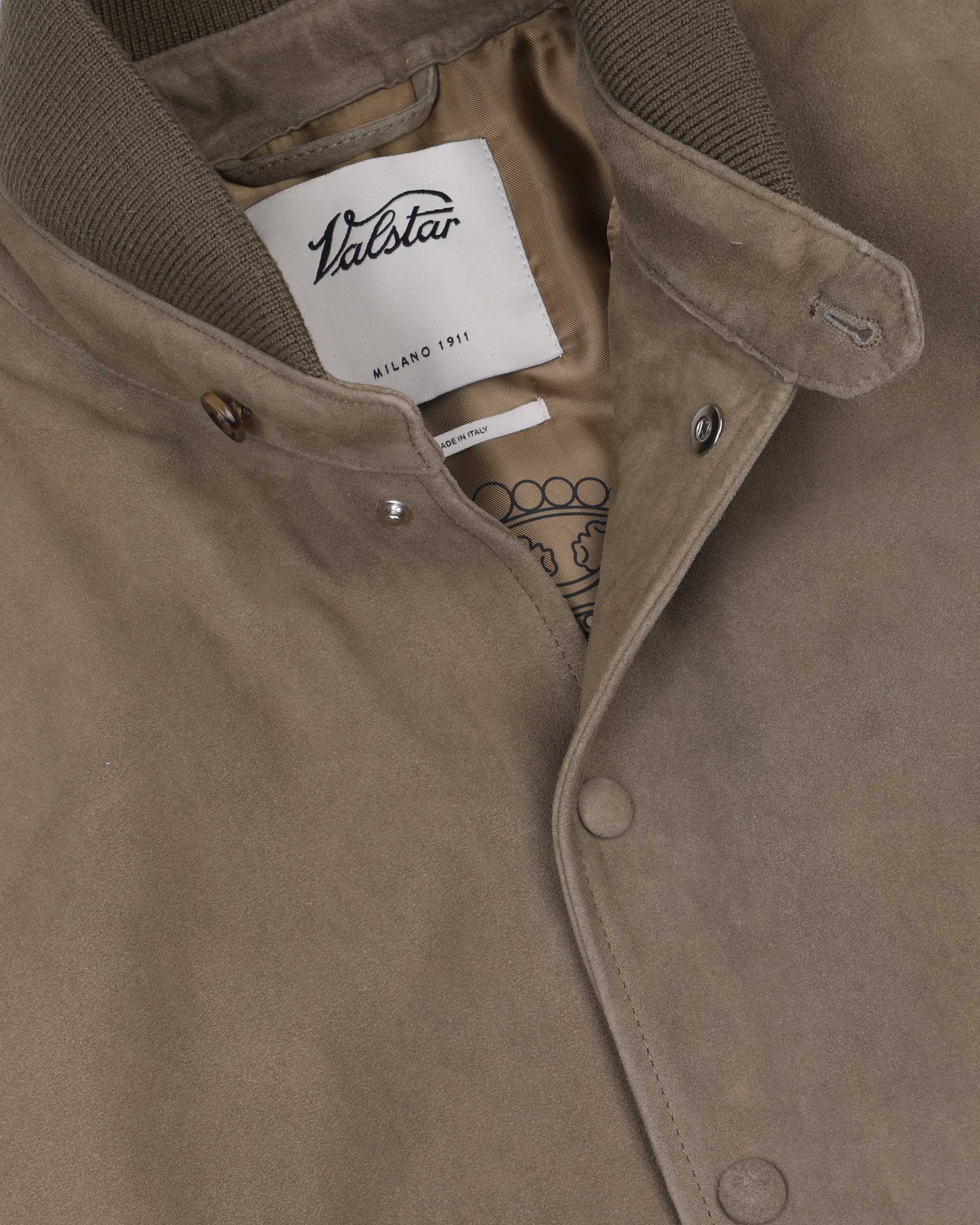 Giubbotto bomber Voyd in suede, imbottito. Verde - Soldier