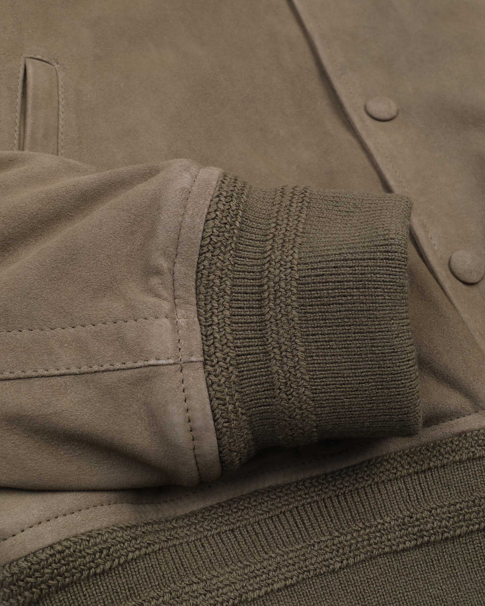 Giubbotto bomber Voyd in suede, imbottito. Verde - Soldier