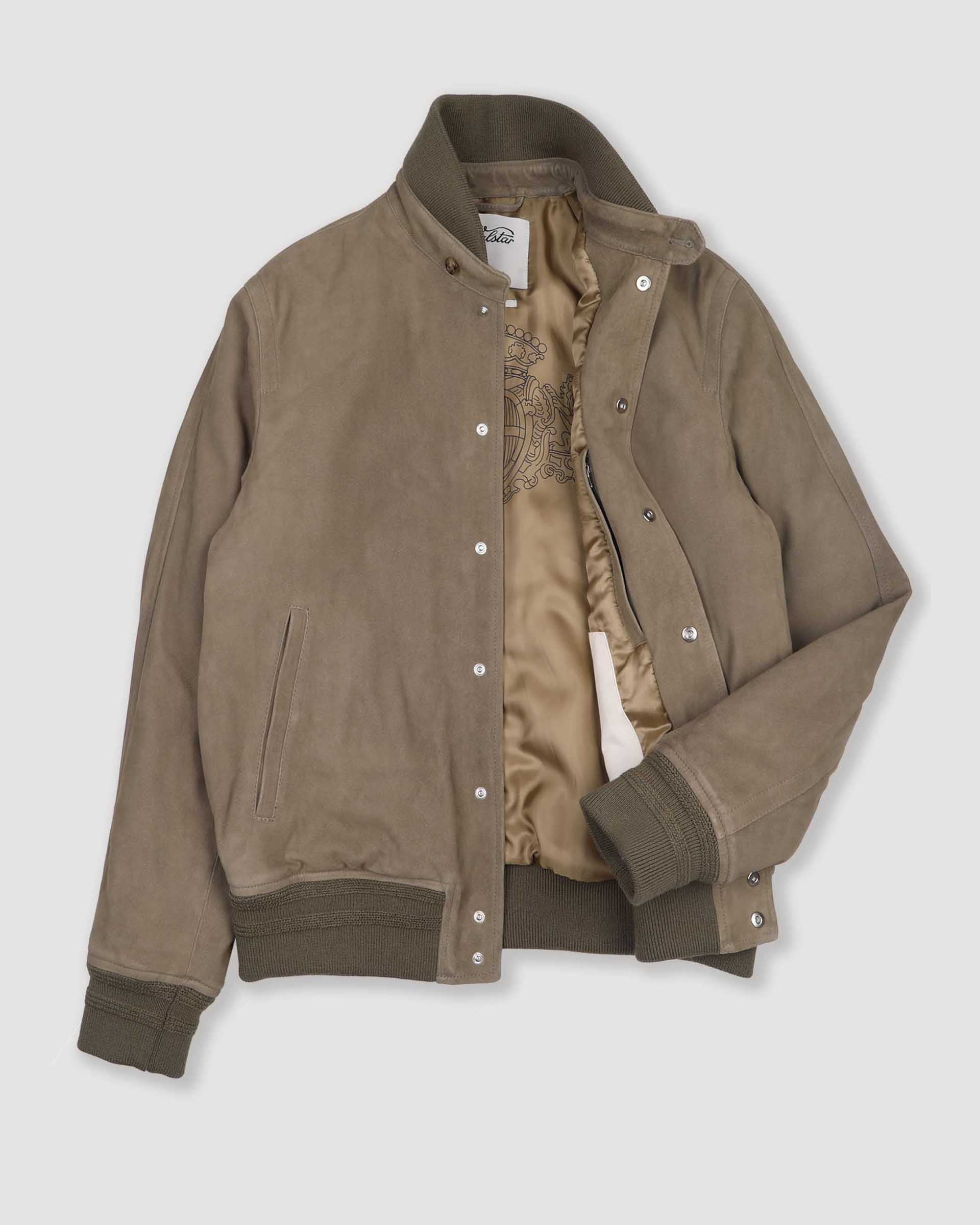 Giubbotto bomber Voyd in suede, imbottito. Verde - Soldier