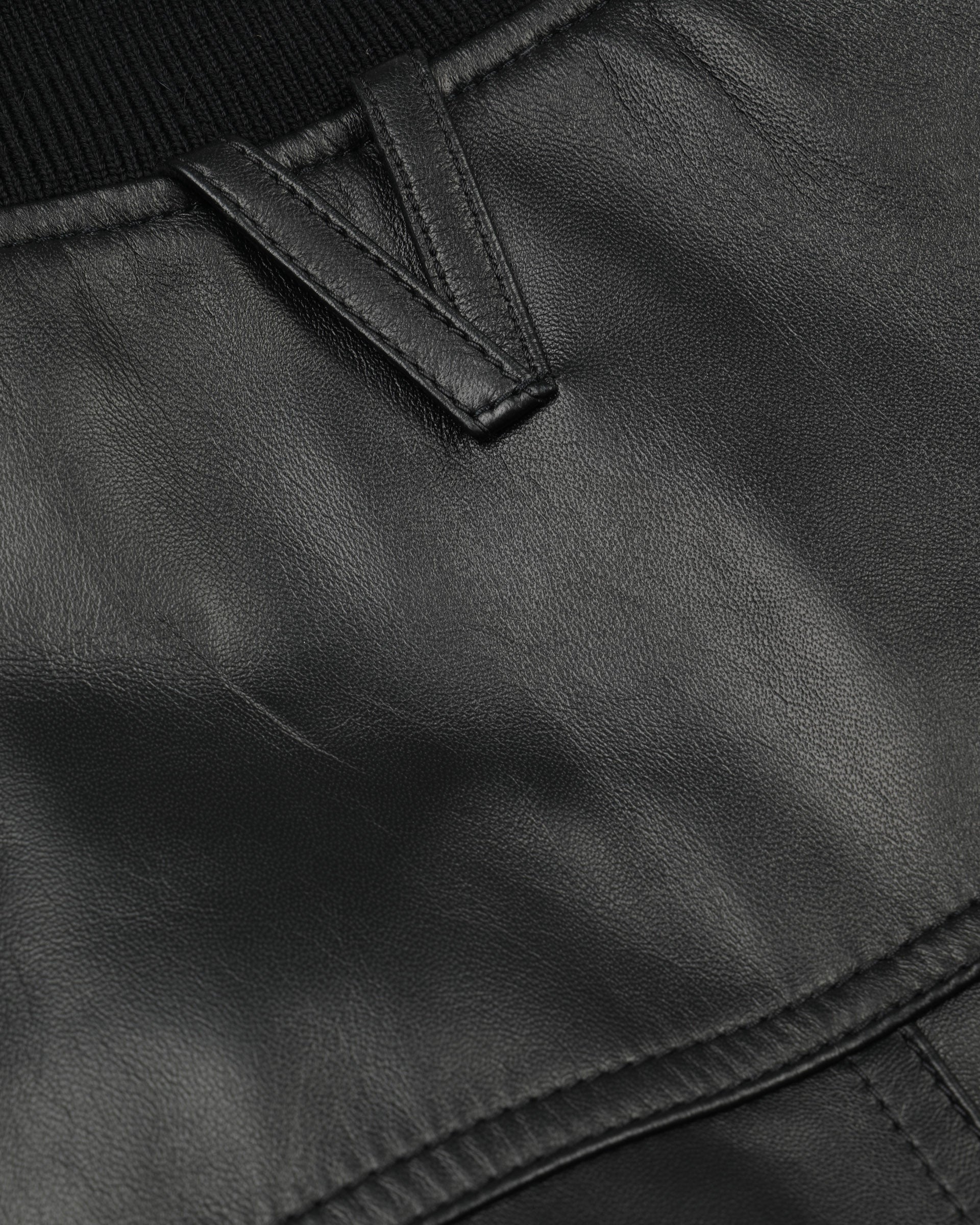 UOMO-GIUBBOTTO (VALSTARINO ) COLLO ALTO CON BOTTONI E ZIP ,TASCHE APPLICATE ,IN NAPPA IMBOTTITO IN PIUMA, COLLO POLSI E FONDO SMACCHINATI IN MISTO LANA - Black