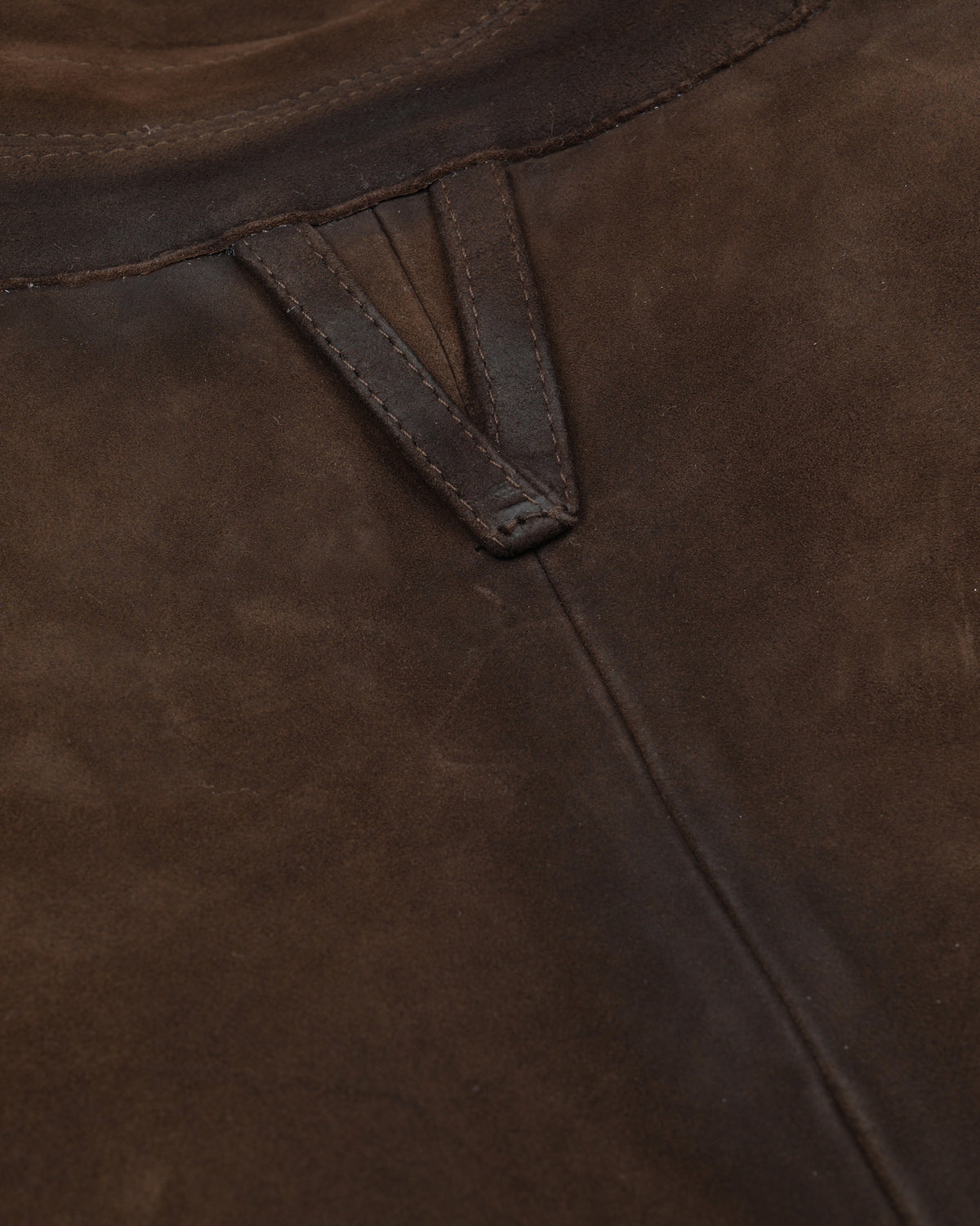 Field jacket Stanley in heavy suede, imbottita. Marrone - Brown