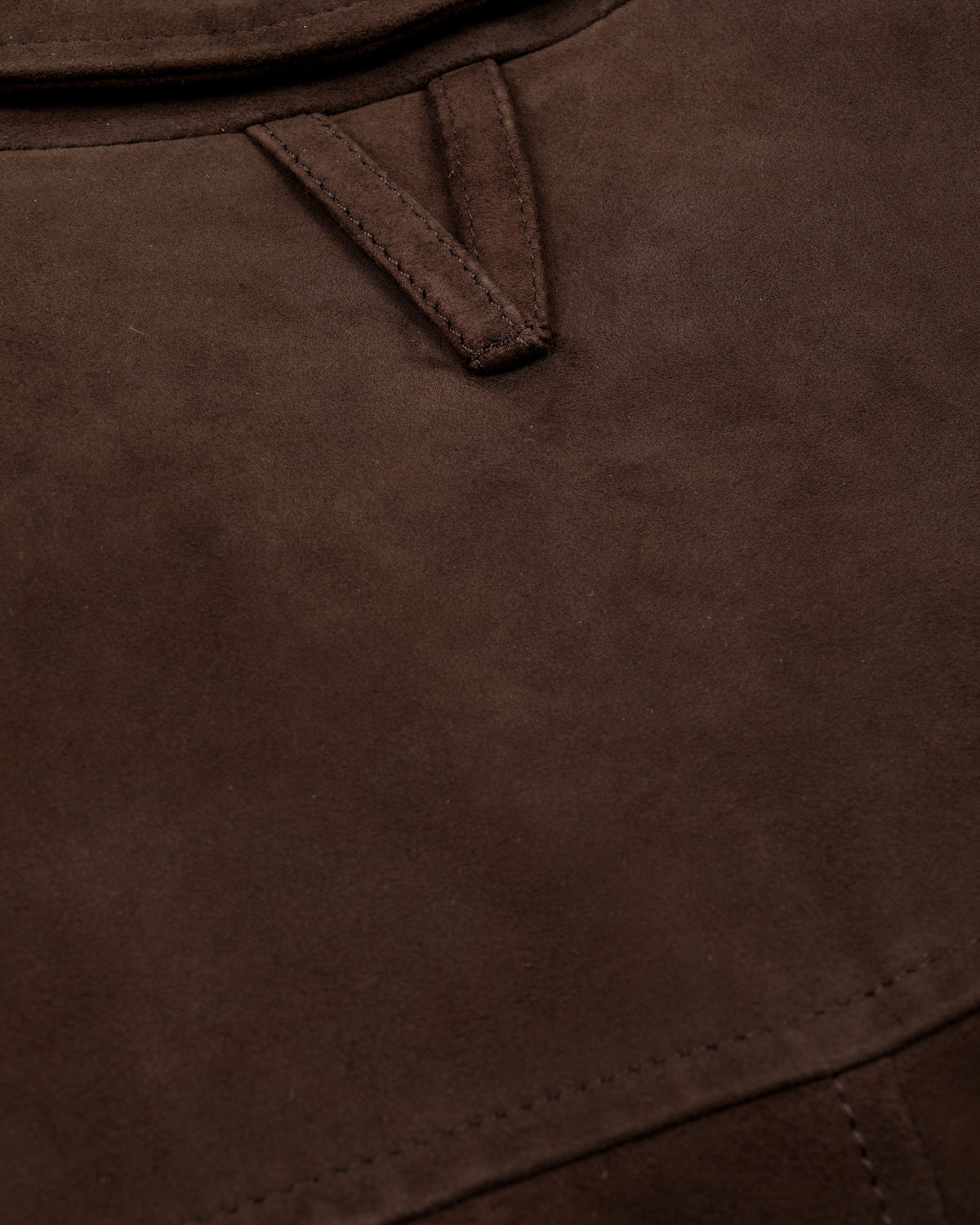 Trucker jacket Ian in suede, imbottita. Marrone - Caffè