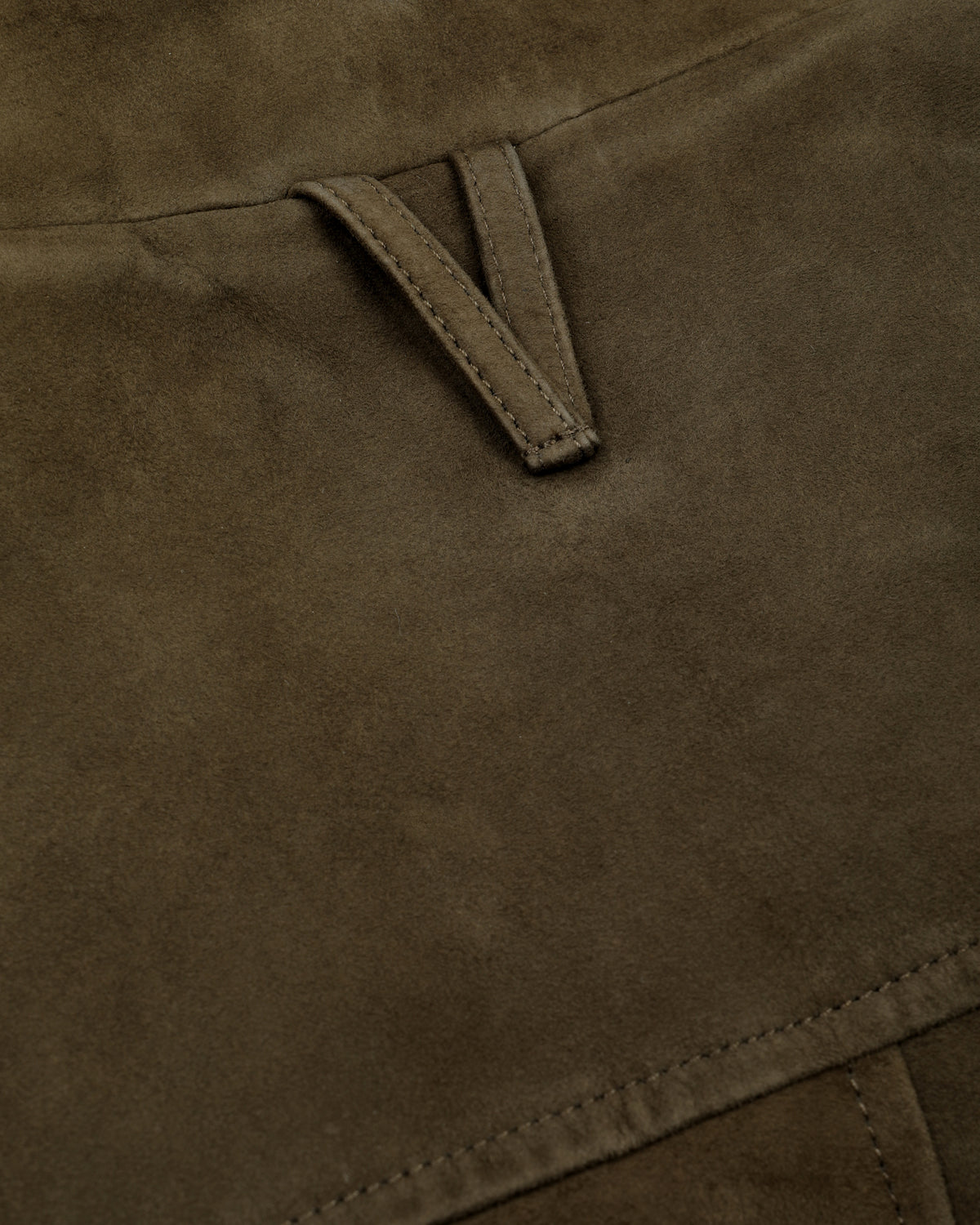 Field jacket Brera in suede, imbottita. Verde - Muschio