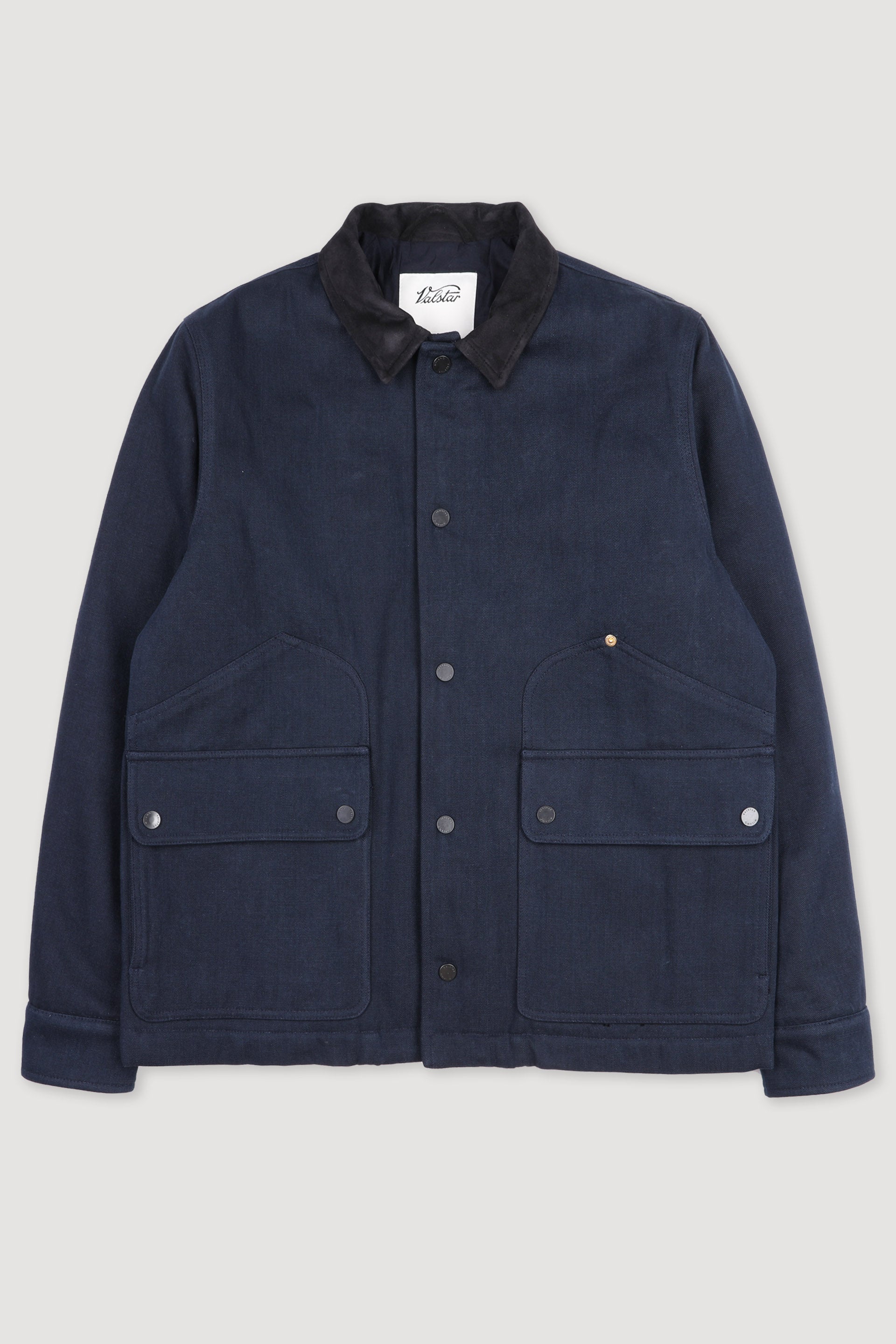PETER WORK JACKET, IMBOTTITA, DENIM - Denim blue