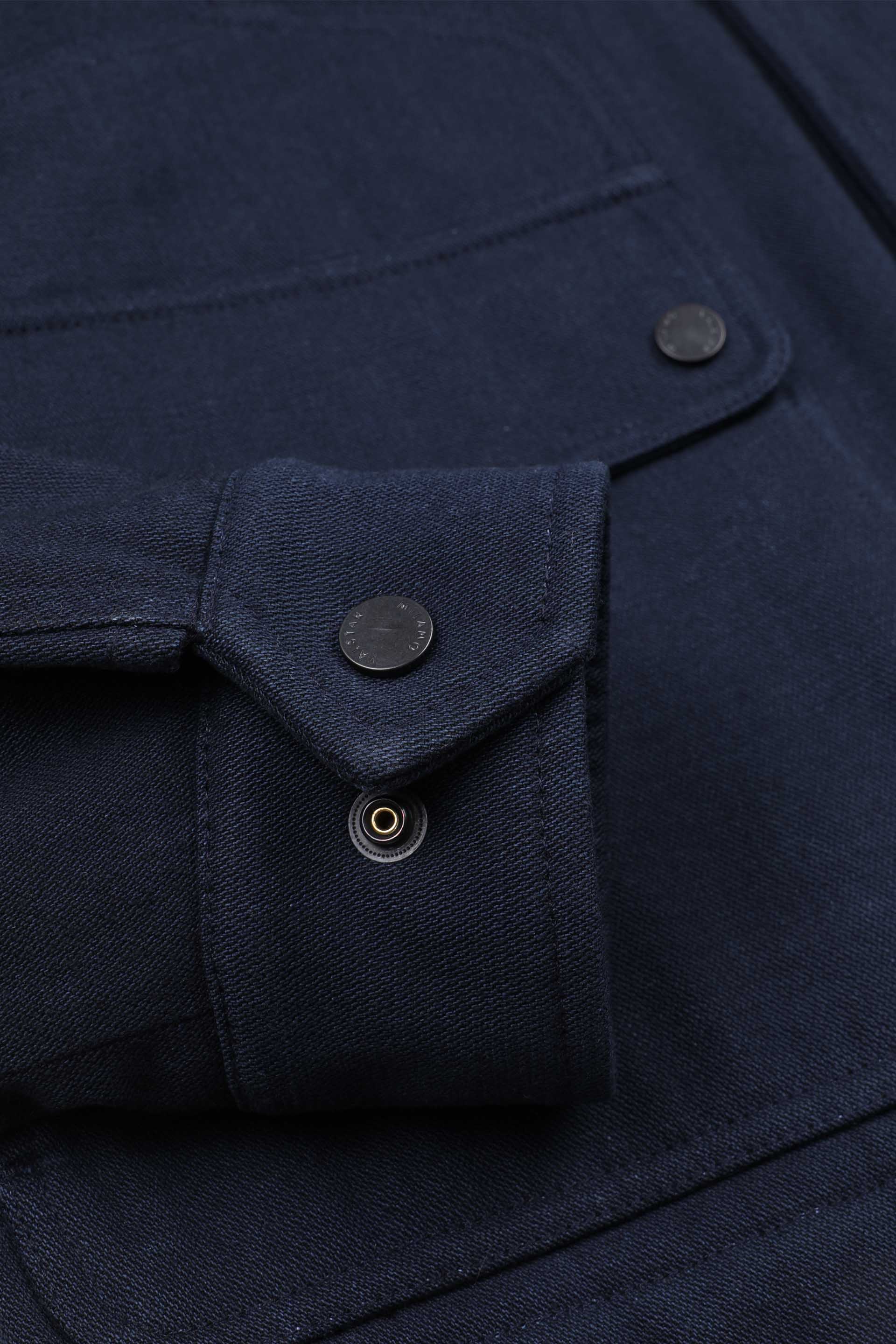PETER WORK JACKET, IMBOTTITA, DENIM - Denim blue
