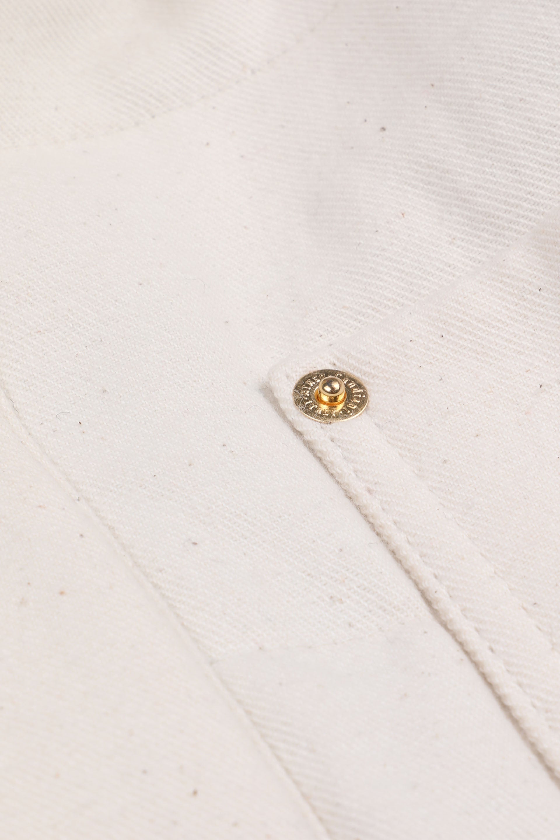 OVERSHIRT JACKET, IMBOTTITA, DRILL - Ecru