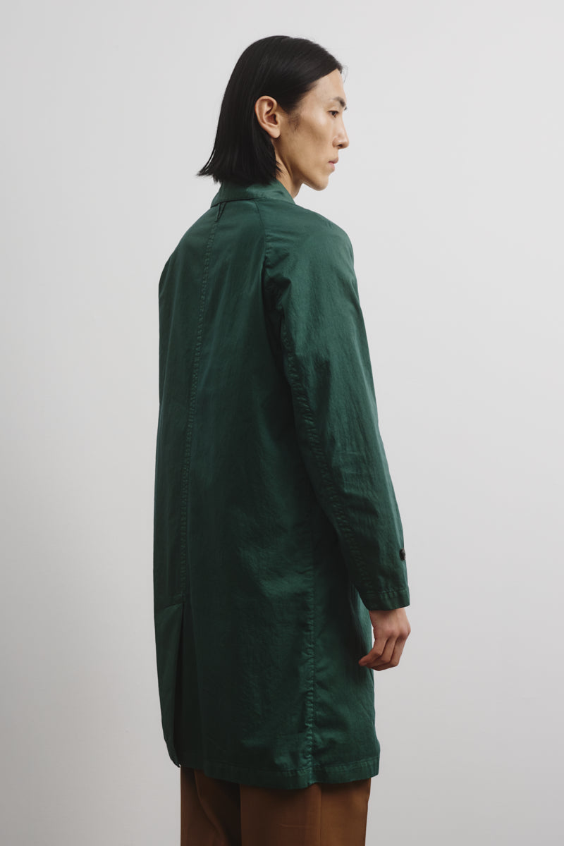 Torino unlined trench coat in cotton-nylon fabric. Green - Conifer