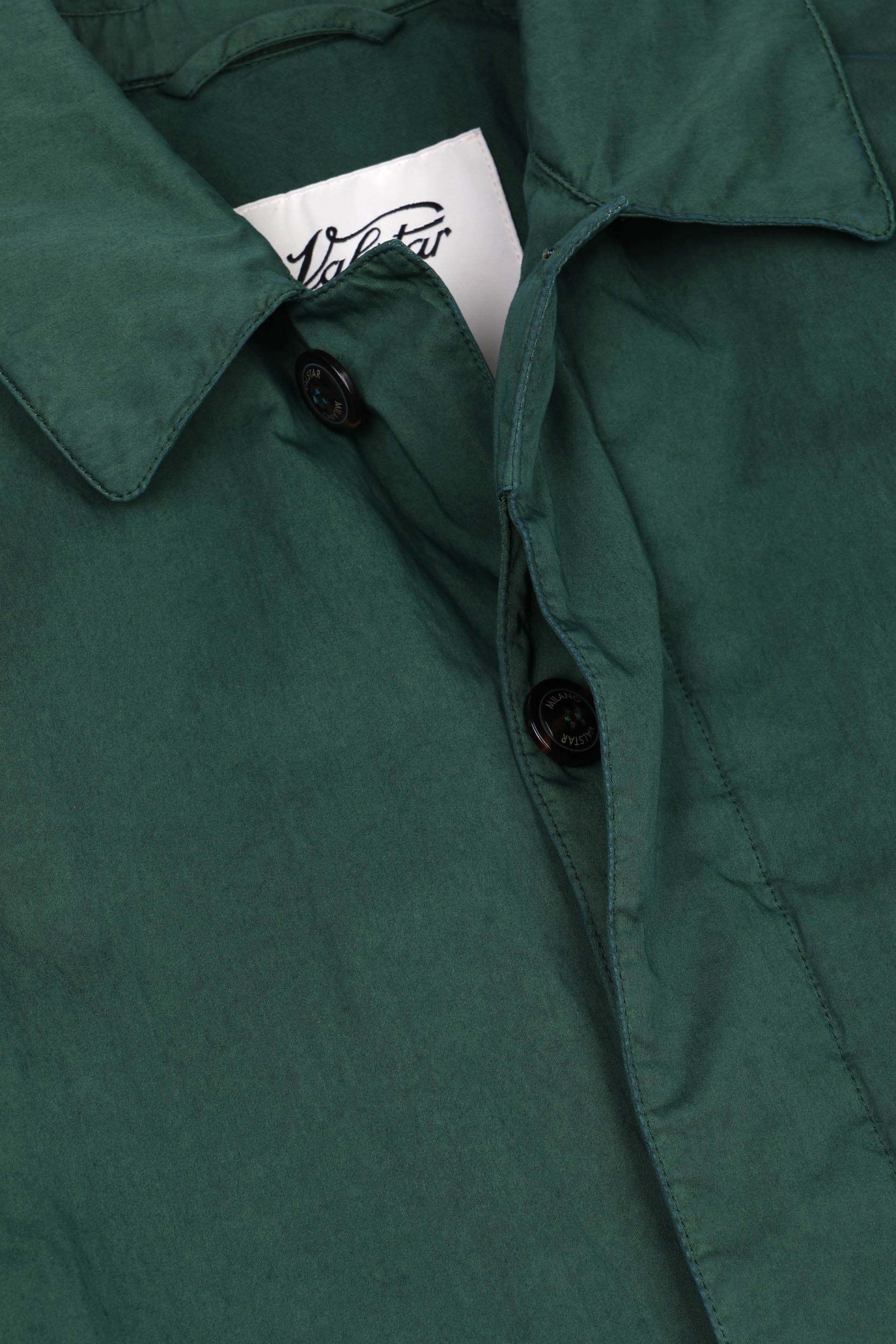 Torino unlined trench coat in cotton-nylon fabric. Green - Conifer