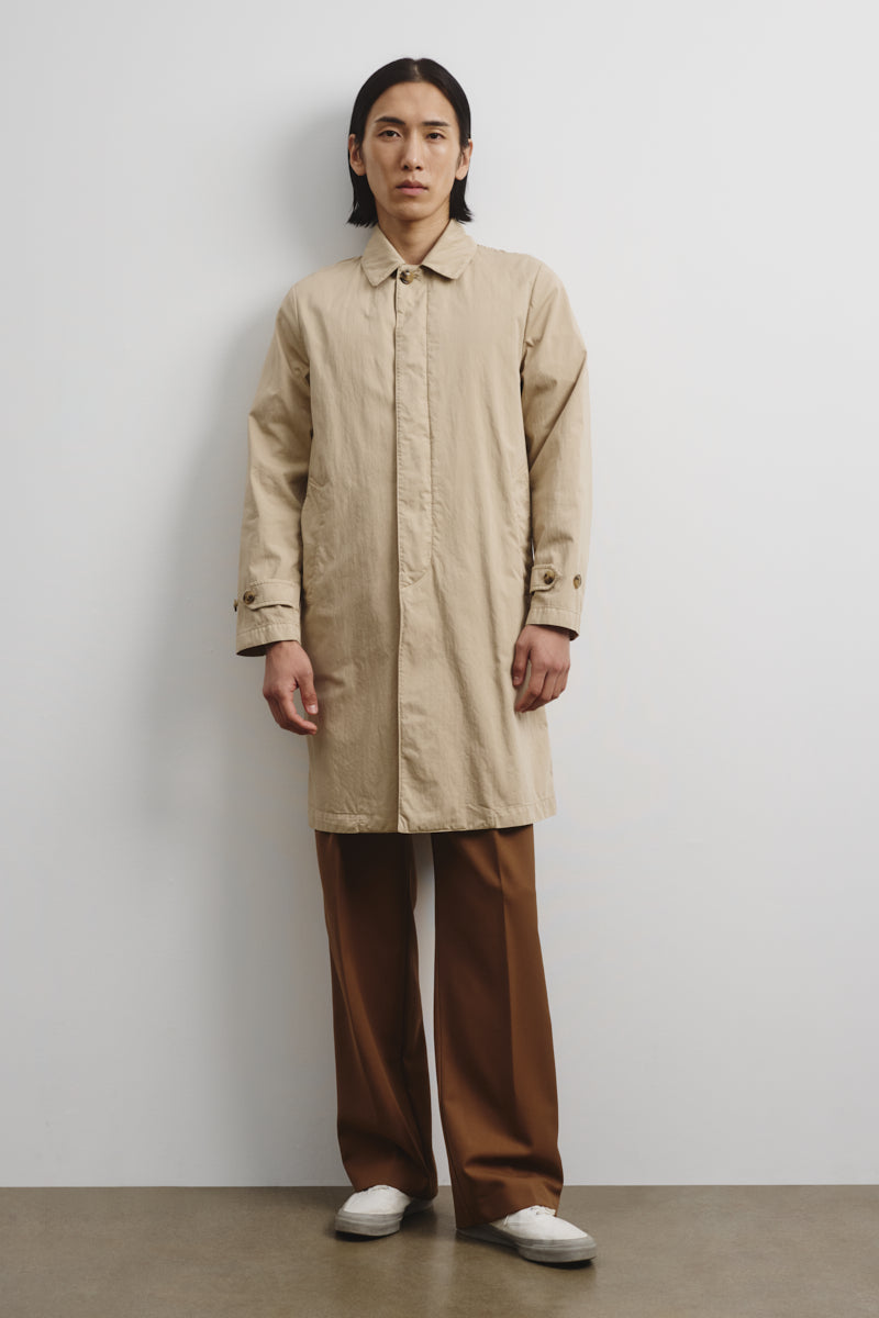 Trench Torino in cotone misto nylon, sfoderato. Beige - Sable