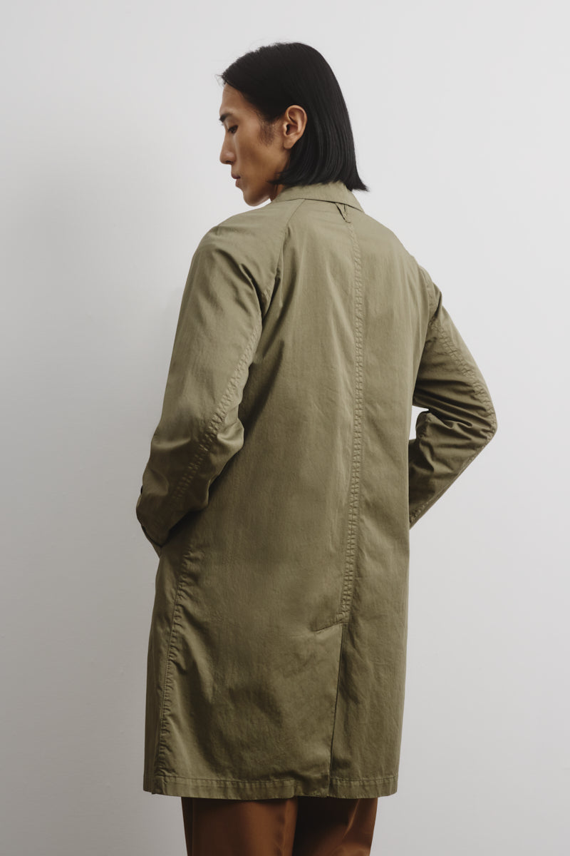 Trench Torino in cotone misto nylon, sfoderato. Verde - Soldier