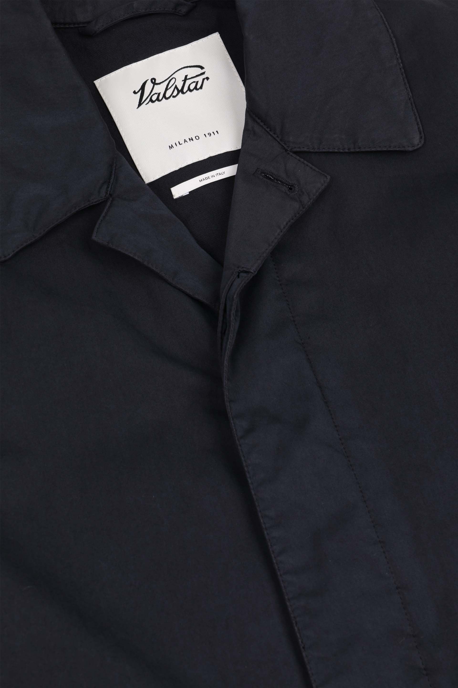 Torino unlined trench coat in cotton-nylon fabric. Blue - Navy
