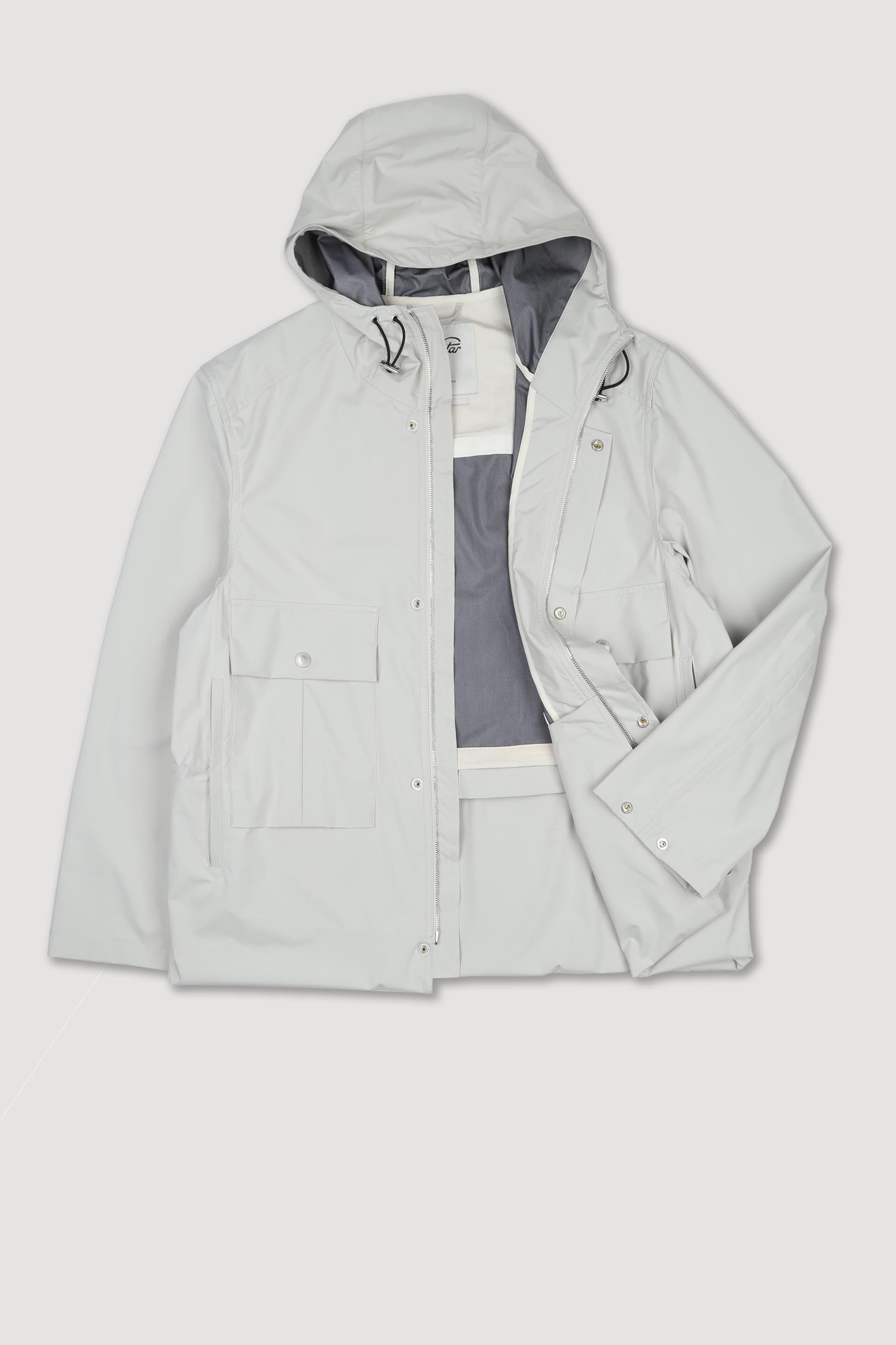 Parka Gardiner in microfibra accoppiata a 3 strati, waterproof. Grigio - Canvas