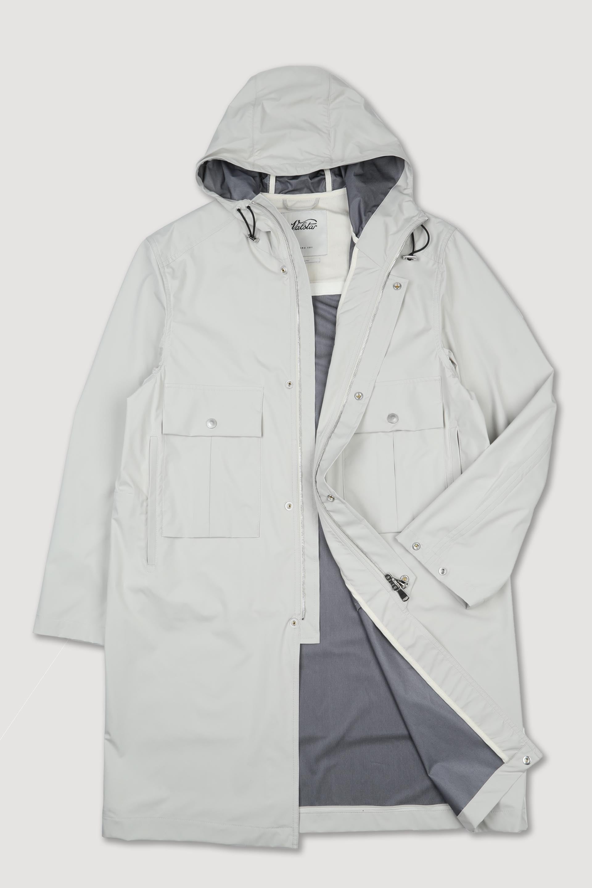 Parka Gardiner in microfibra accoppiata a 3 strati, waterproof. Grigio - Canvas