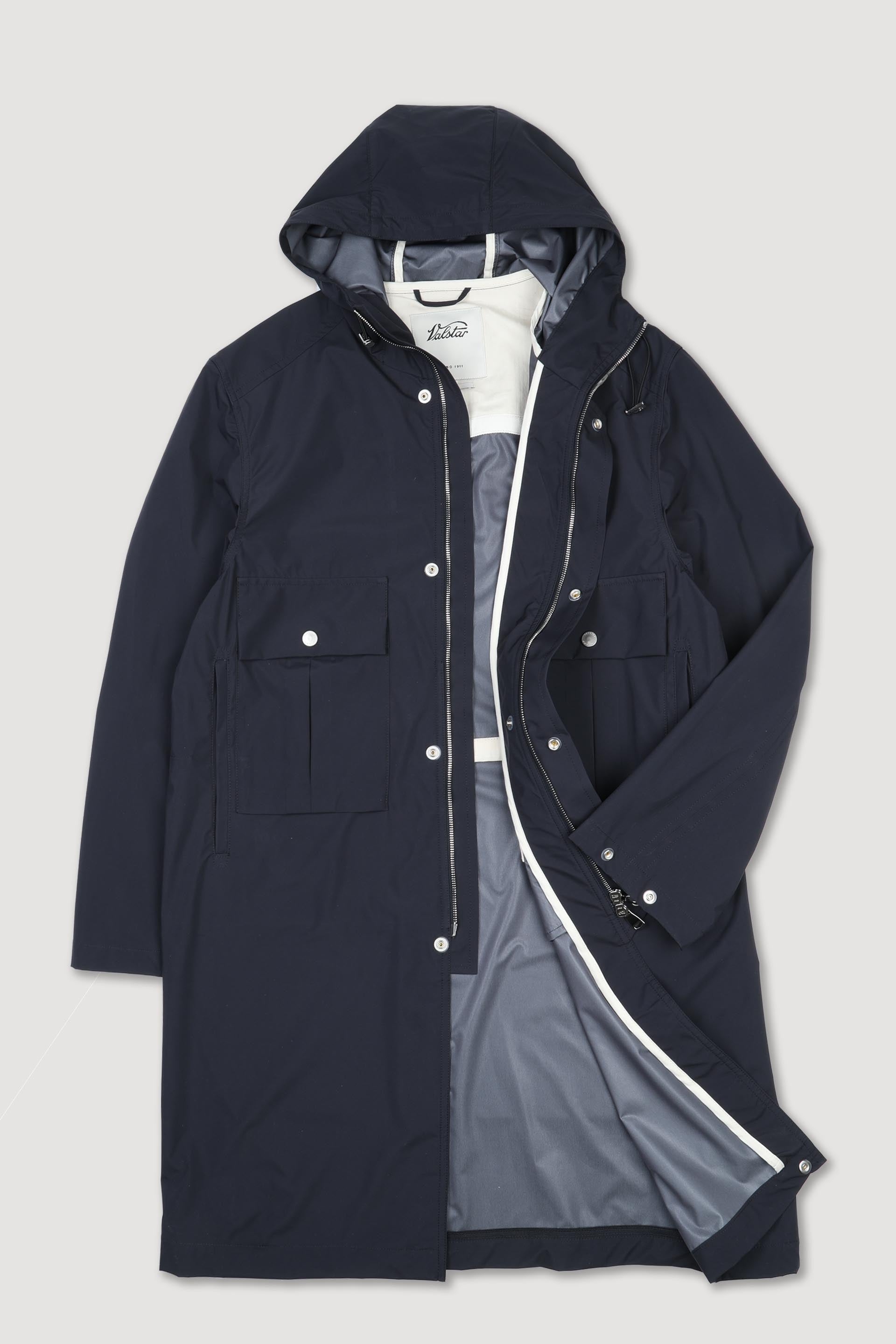 Parka Gardiner in microfibra accoppiata a 3 strati, waterproof. - Navy blue
