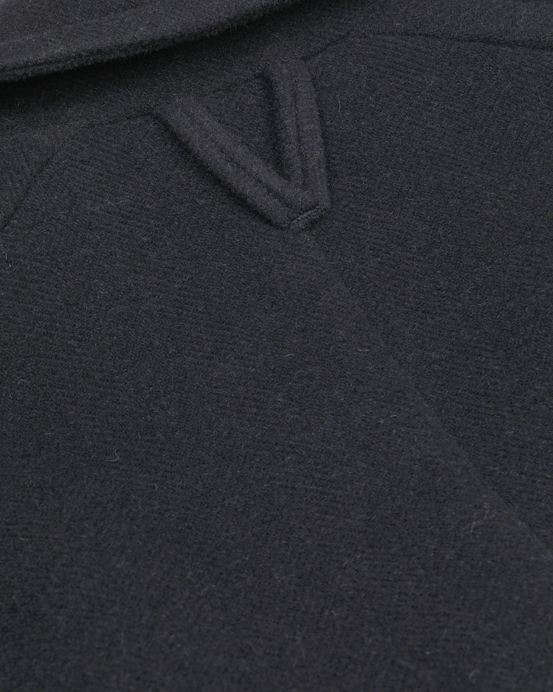 Polo-coat Chukker in panno di misto lana/alpaca fantasia spina di pesce, semifoderato. - Blu/nero