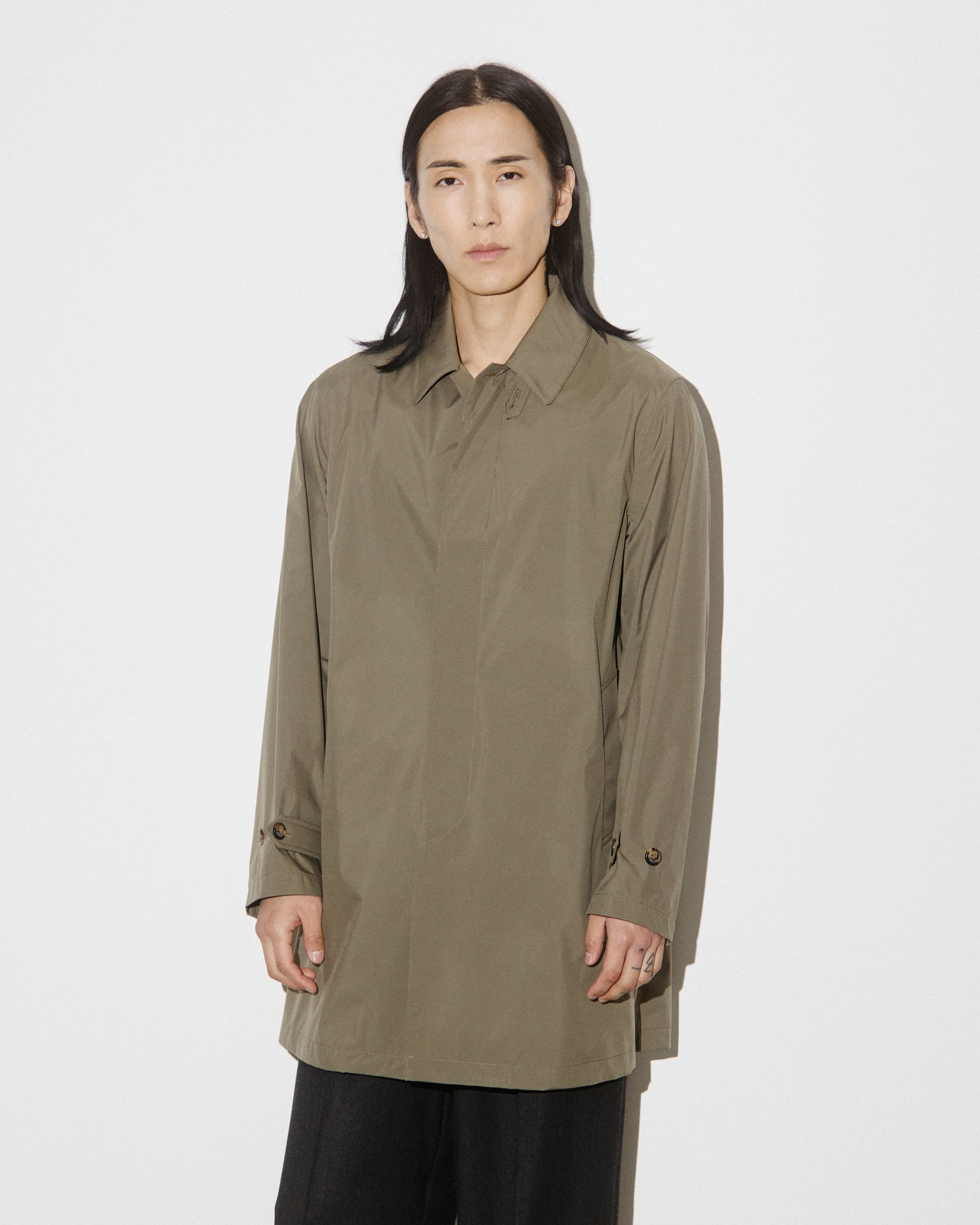 UOMO-TRENCH (MILANO) TASCABILE IN TESSUTO MICROFIBRA 3 LAYERS WATER-PROOF TRASPIRANTE, SEMI-FODERATO - Cappero