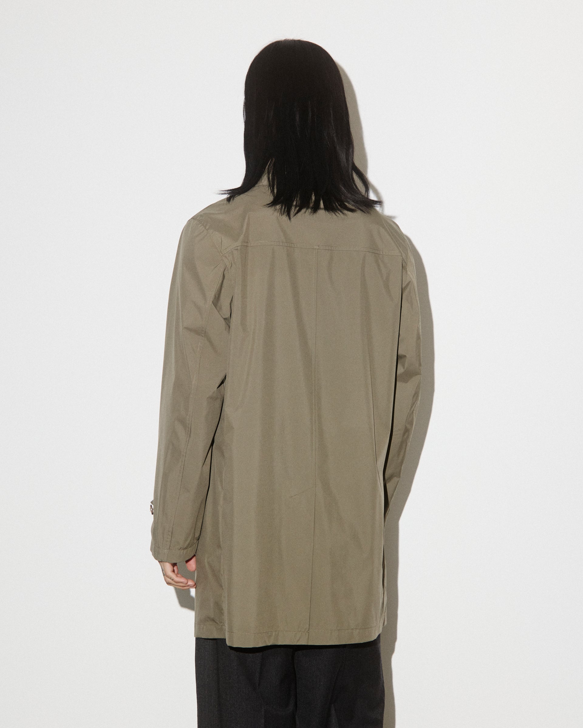 UOMO-TRENCH (MILANO) TASCABILE IN TESSUTO MICROFIBRA 3 LAYERS WATER-PROOF TRASPIRANTE, SEMI-FODERATO - Cappero