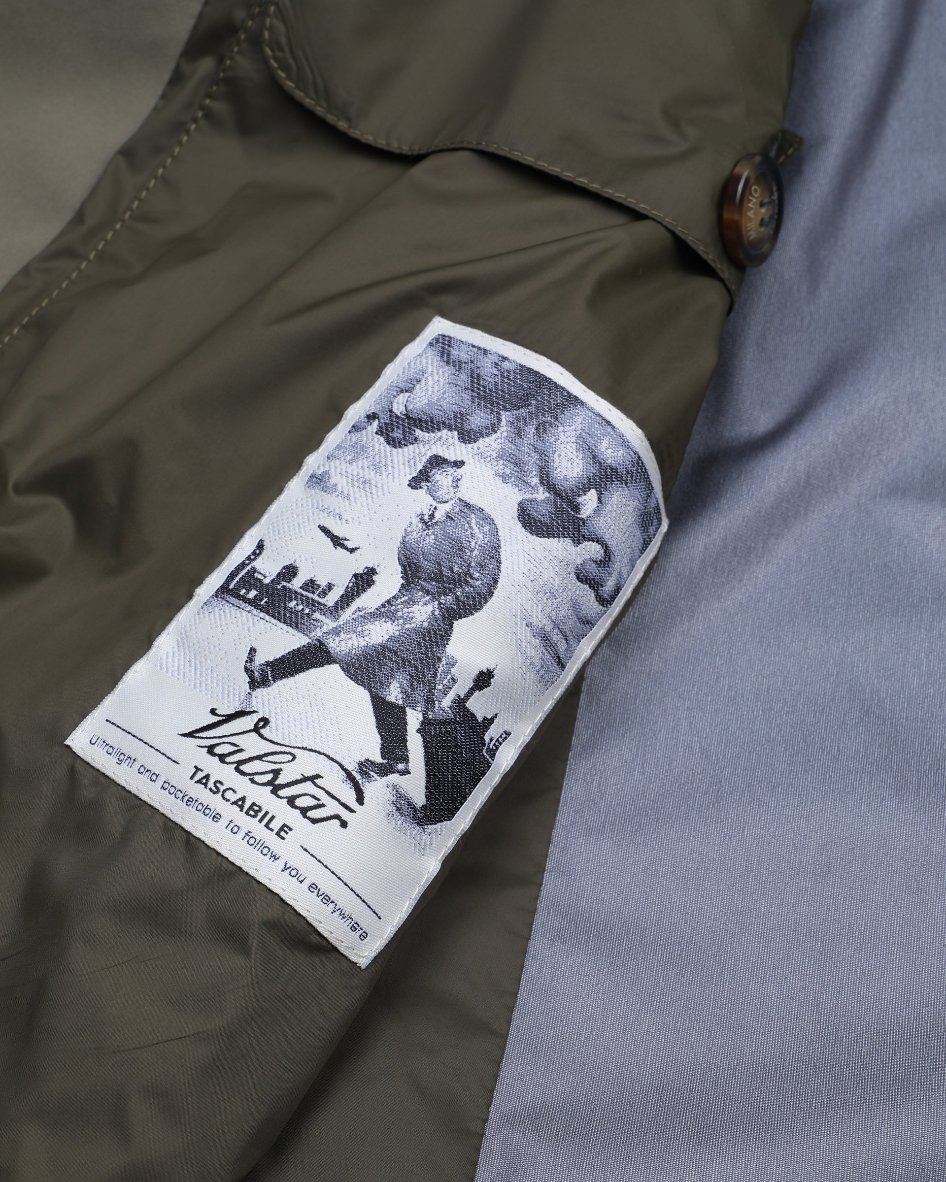 UOMO-TRENCH (MILANO) TASCABILE IN TESSUTO MICROFIBRA 3 LAYERS WATER-PROOF TRASPIRANTE, SEMI-FODERATO - Cappero