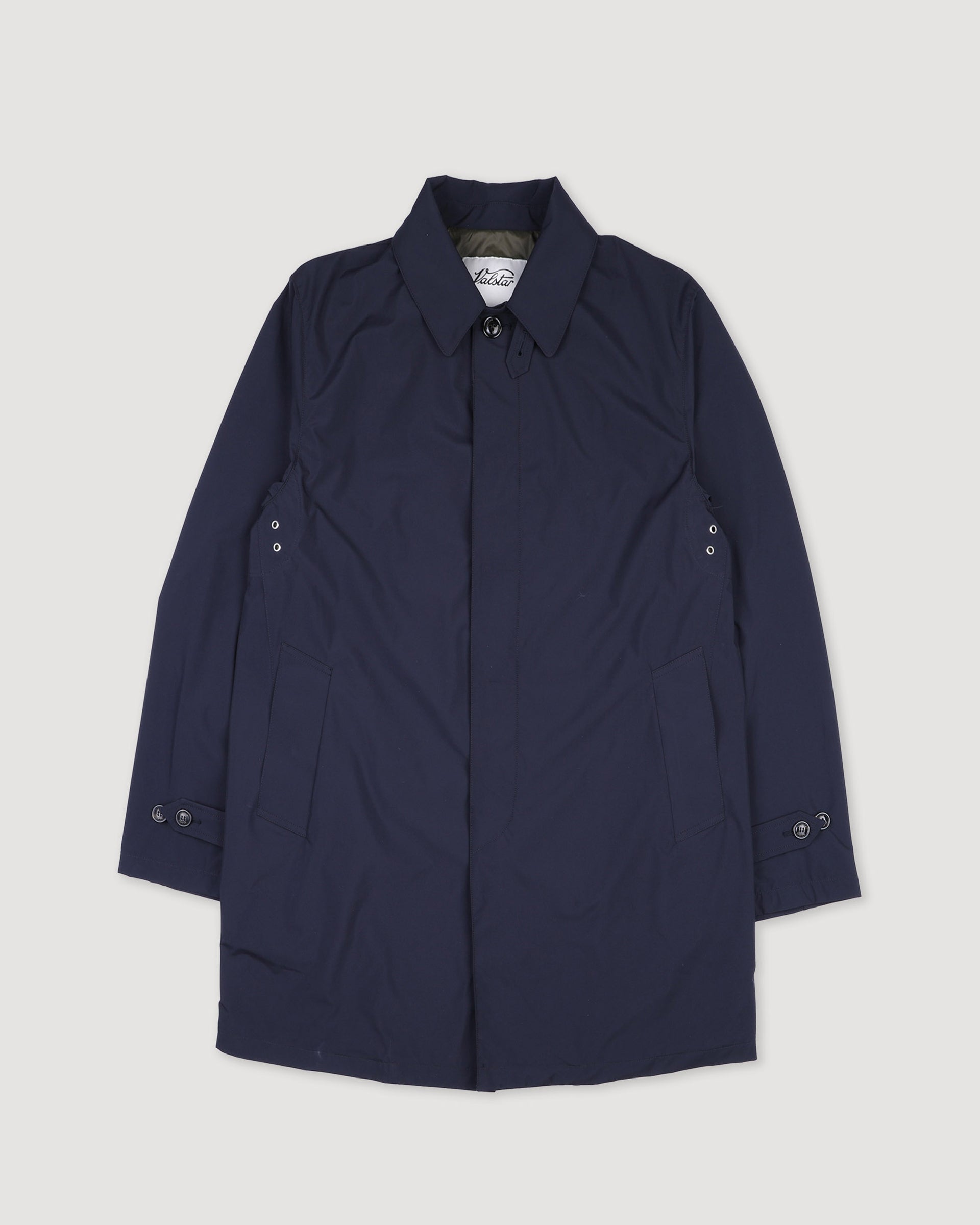 UOMO-TRENCH (MILANO) TASCABILE IN TESSUTO MICROFIBRA 3 LAYERS WATER-PROOF TRASPIRANTE, SEMI-FODERATO - Navy