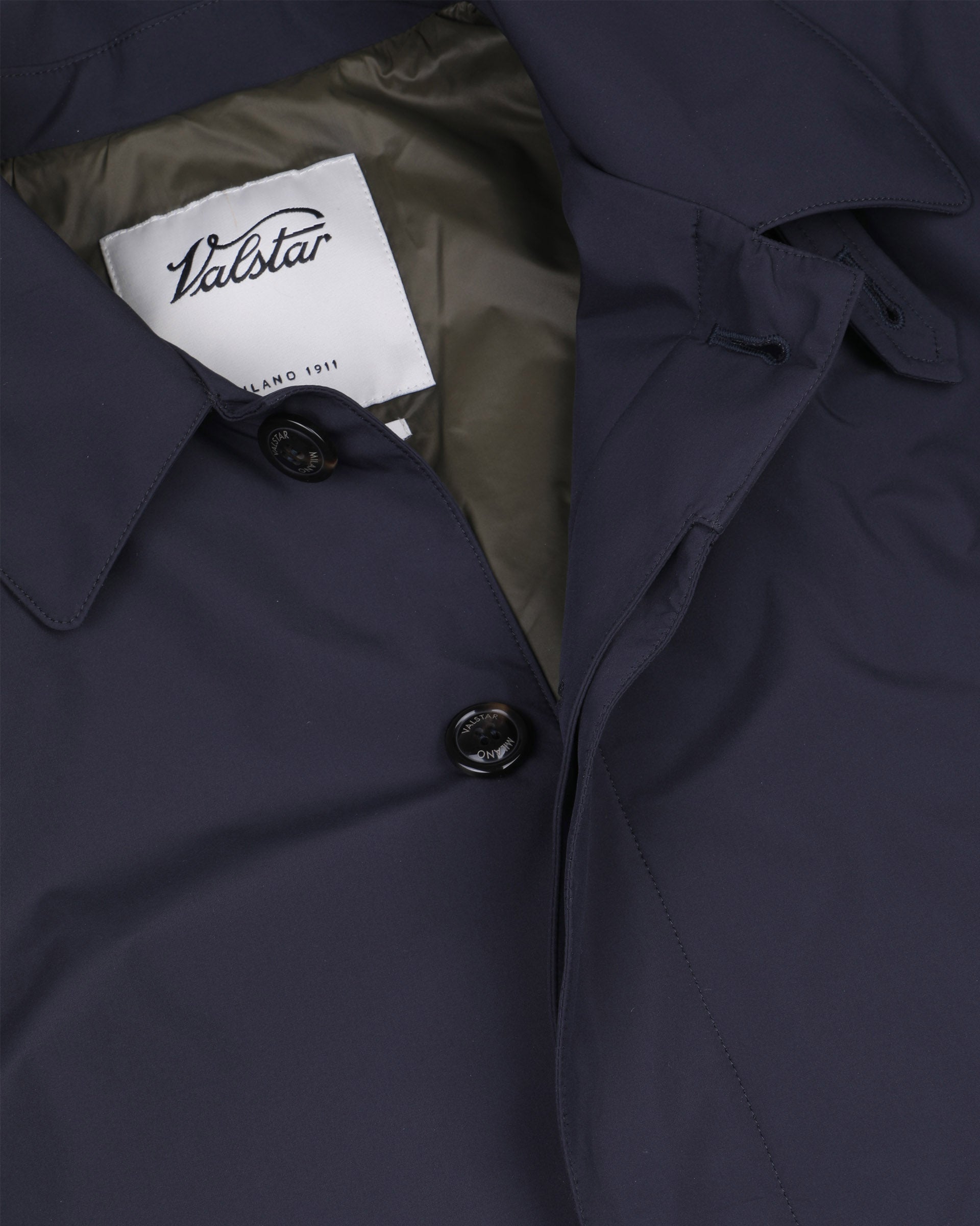 UOMO-TRENCH (MILANO) TASCABILE IN TESSUTO MICROFIBRA 3 LAYERS WATER-PROOF TRASPIRANTE, SEMI-FODERATO - Navy
