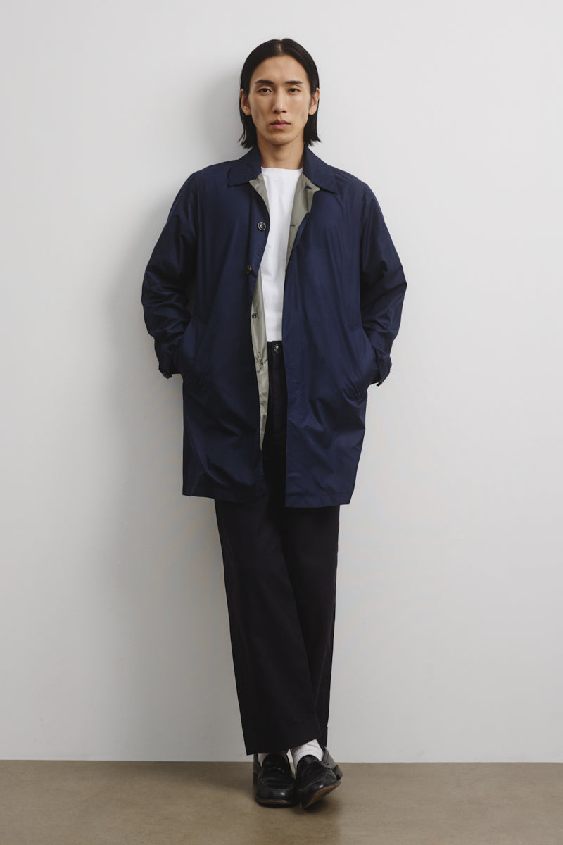TRENCH MILANO TASCABILE, FODERATO, TESSUTO OPACO WR ULTRALEGGERO - Navy blue