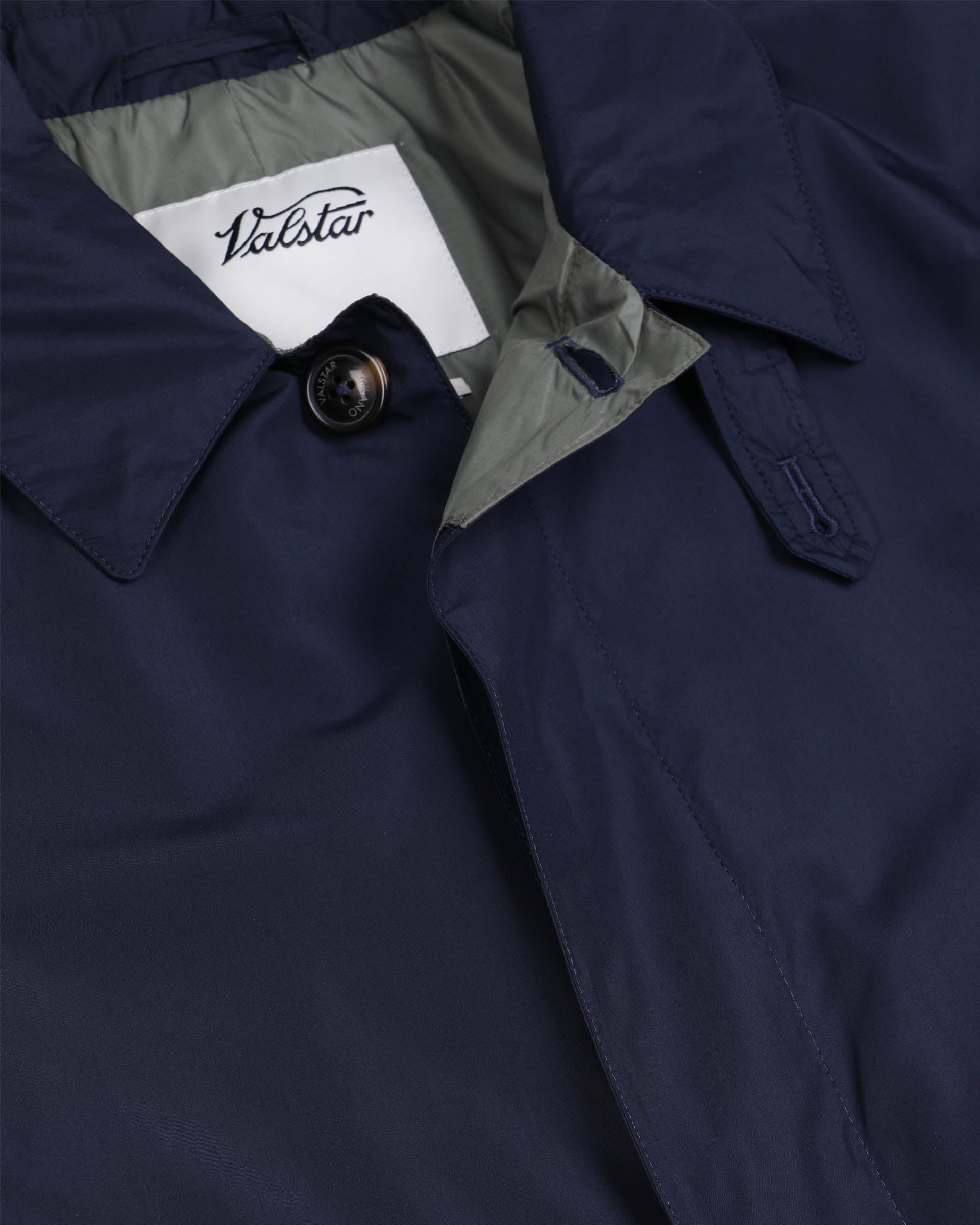 Impermeabile Milano tascabile in microfibra water repellent, foderato. Blu - Navy