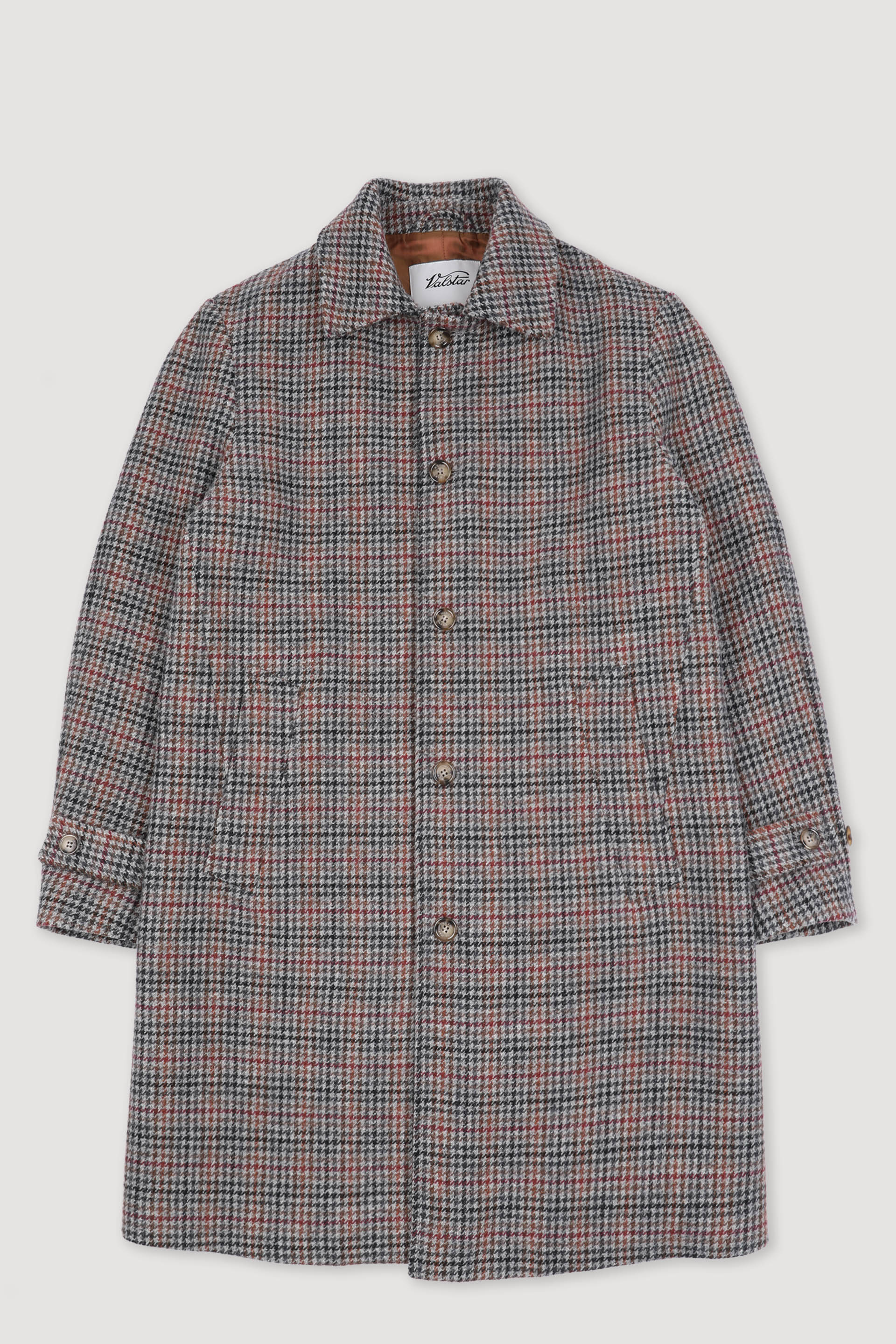 CAPPOTTO MARCELLO, FODERATO, PIEDE PE POULE IN PURA LANA VERGINE - Grey