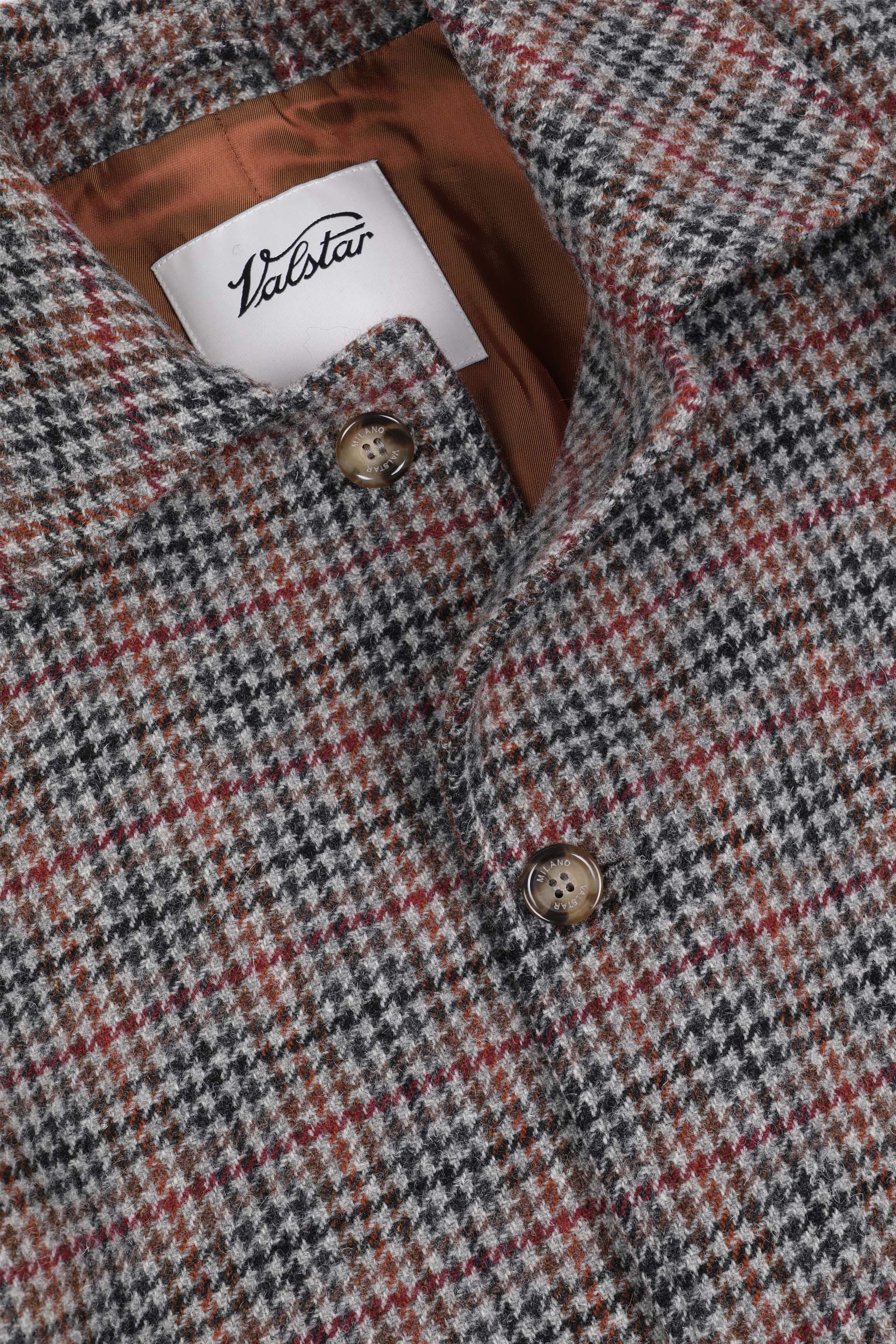 CAPPOTTO MARCELLO, FODERATO, PIEDE PE POULE IN PURA LANA VERGINE - Grey