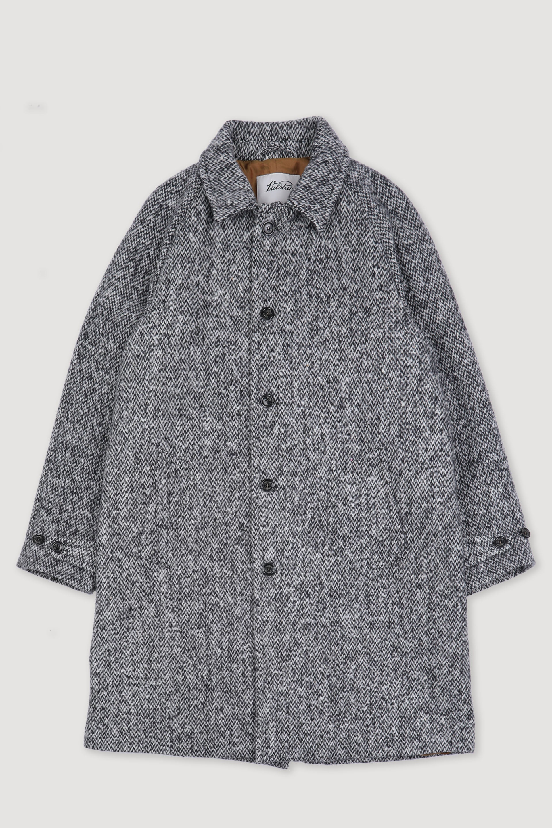 CAPPOTTO VITTORIO, FODERATO, BROKEN TWILL PURA LANA VERGINE - Grey