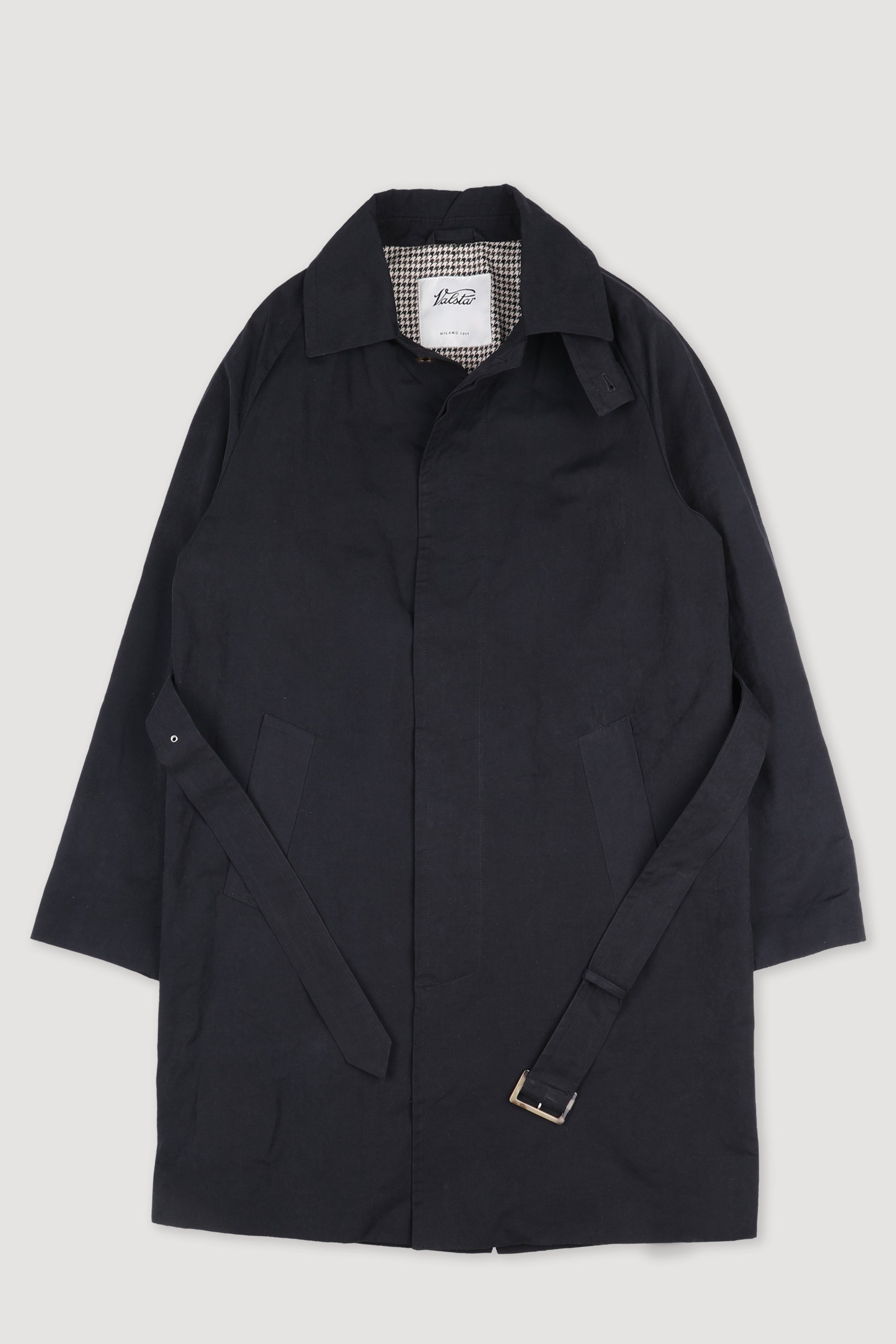TRENCH HUMPHREY, FODERATO, TESSUTO MISTO COTONE/NYLON CERATO , WR - Navy blue