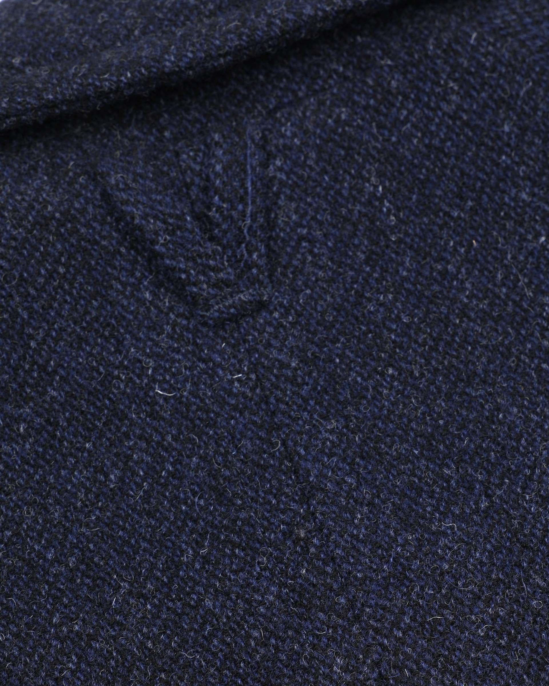 Vittorio lined overcoat in broken twill virgin wool fabric. Blue - Nav