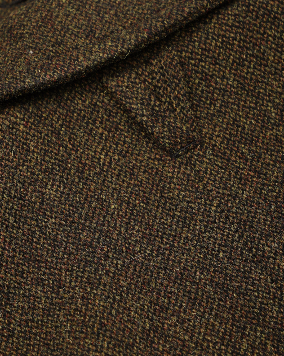 Cappotto Vittorio in pura lana vergine fantasia broken twill, foderato. Verde - Militare/Tabacco