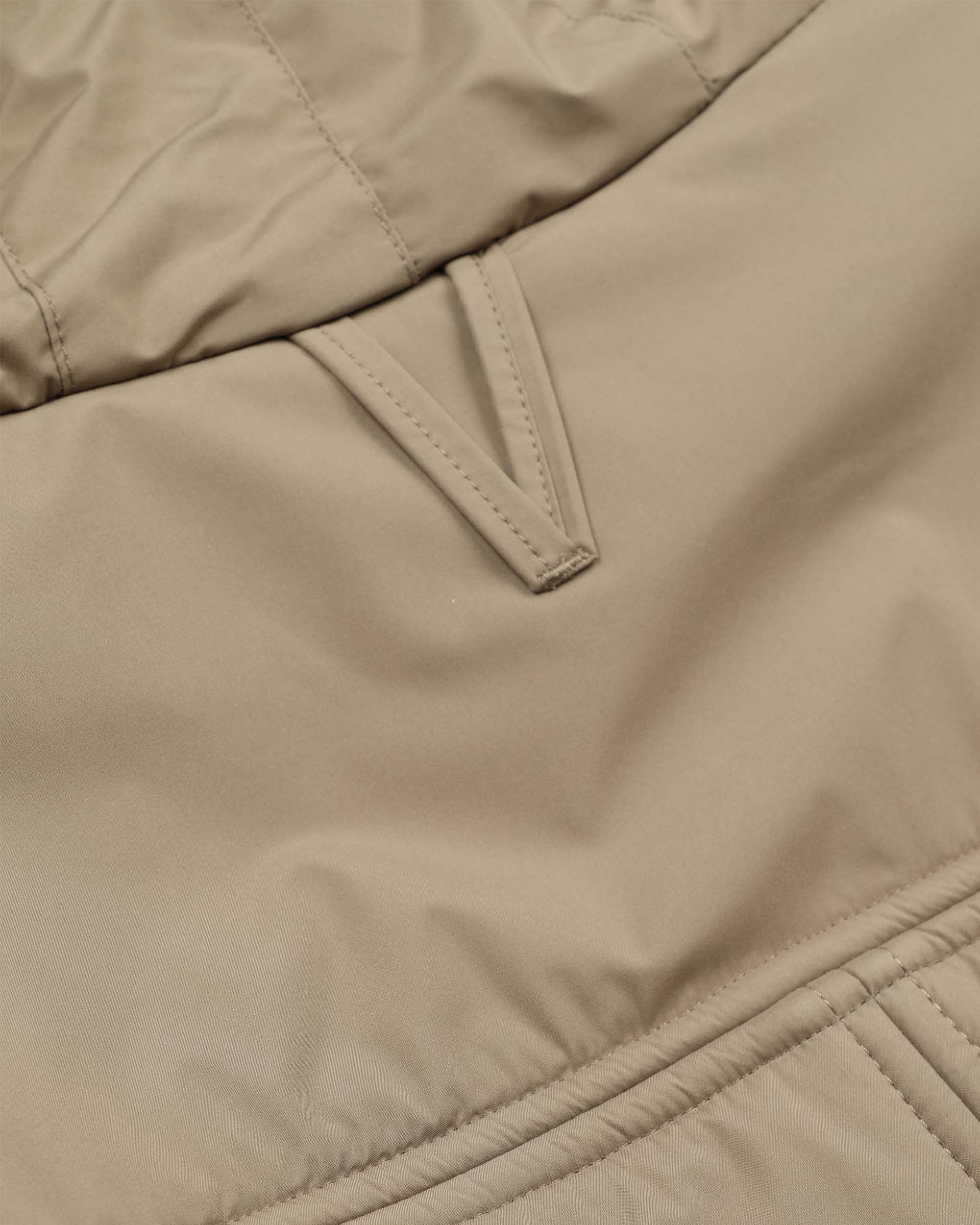 Parka Norge in microfibra waterproof e foderato in pelliccetta di lana/cotone. Beige - Avana