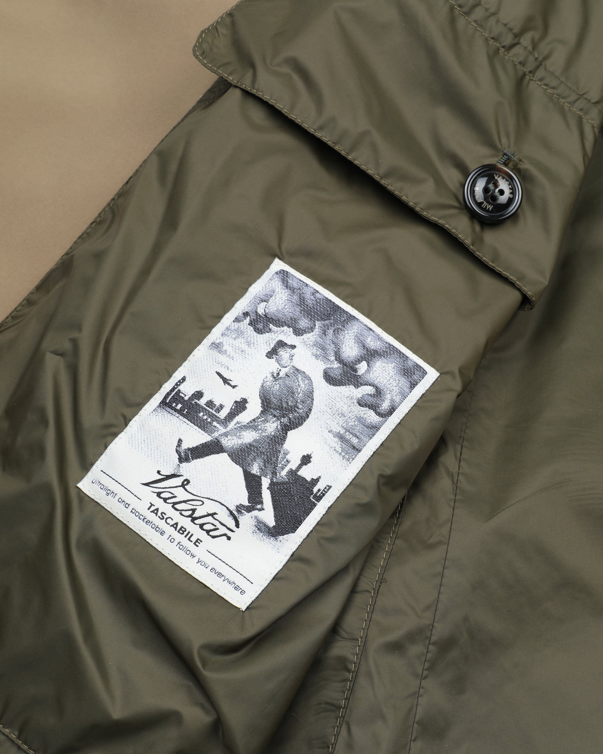 Impermeabile Milano tascabile in microfibra waterproof, foderato. Beige - Avana