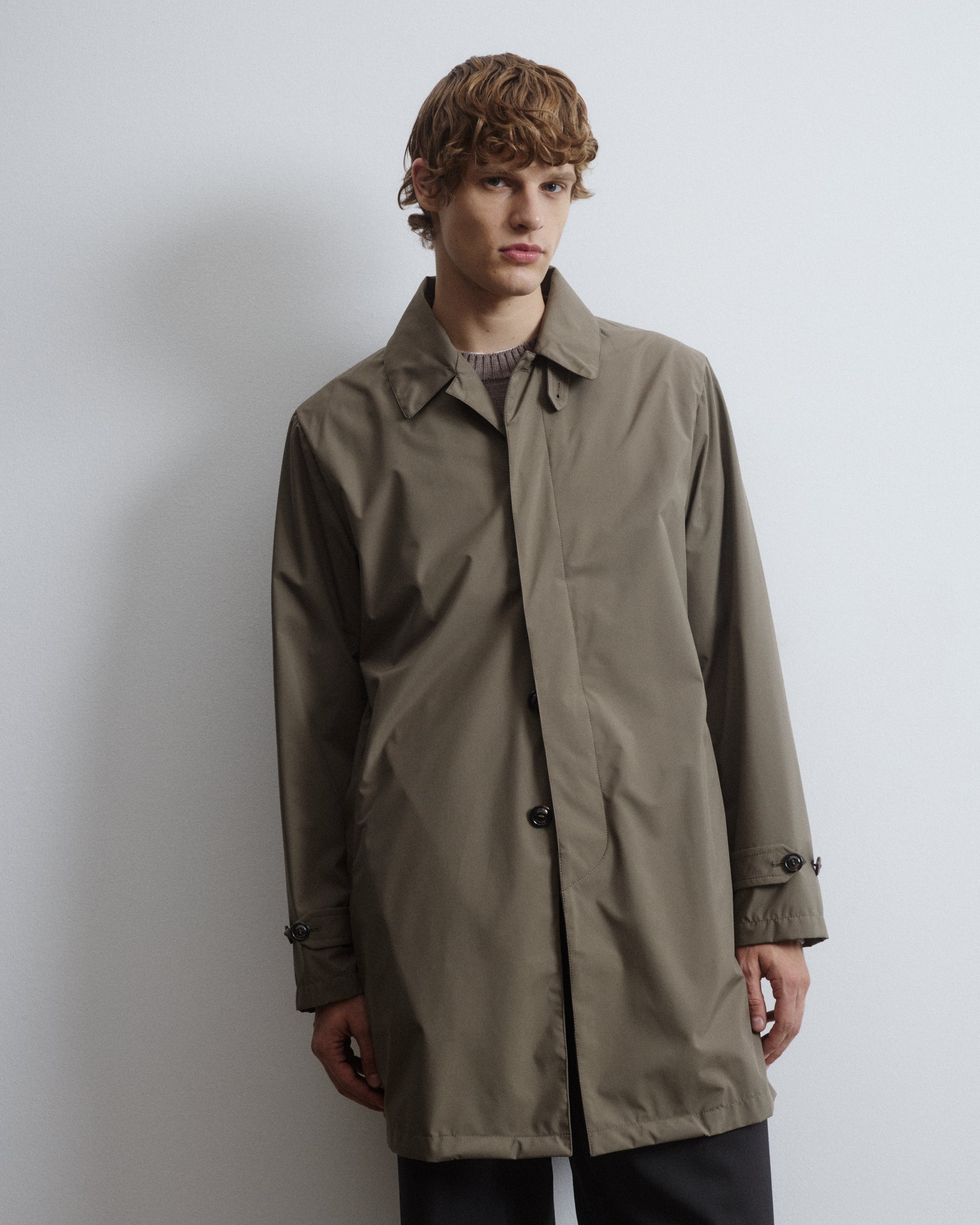 UOMO-TRENCH (MILANO) TASCABILE IN TESSUTO MICROFIBRA 3 LAYERS WATER-PROOF TRASPIRANTE, FODERATO - Cappero