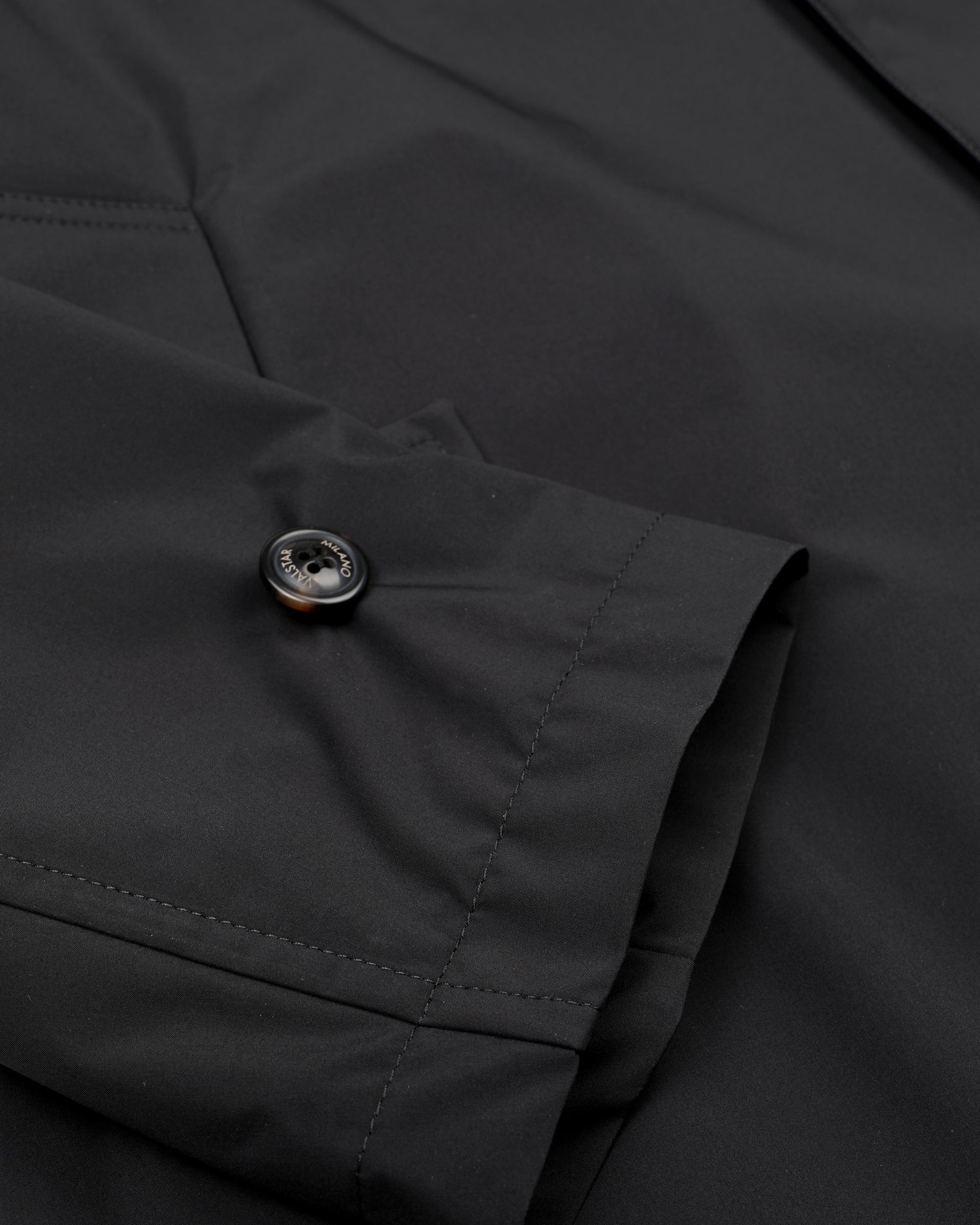 Impermeabile Milano tascabile in microfibra waterproof, foderato. Nero - Black