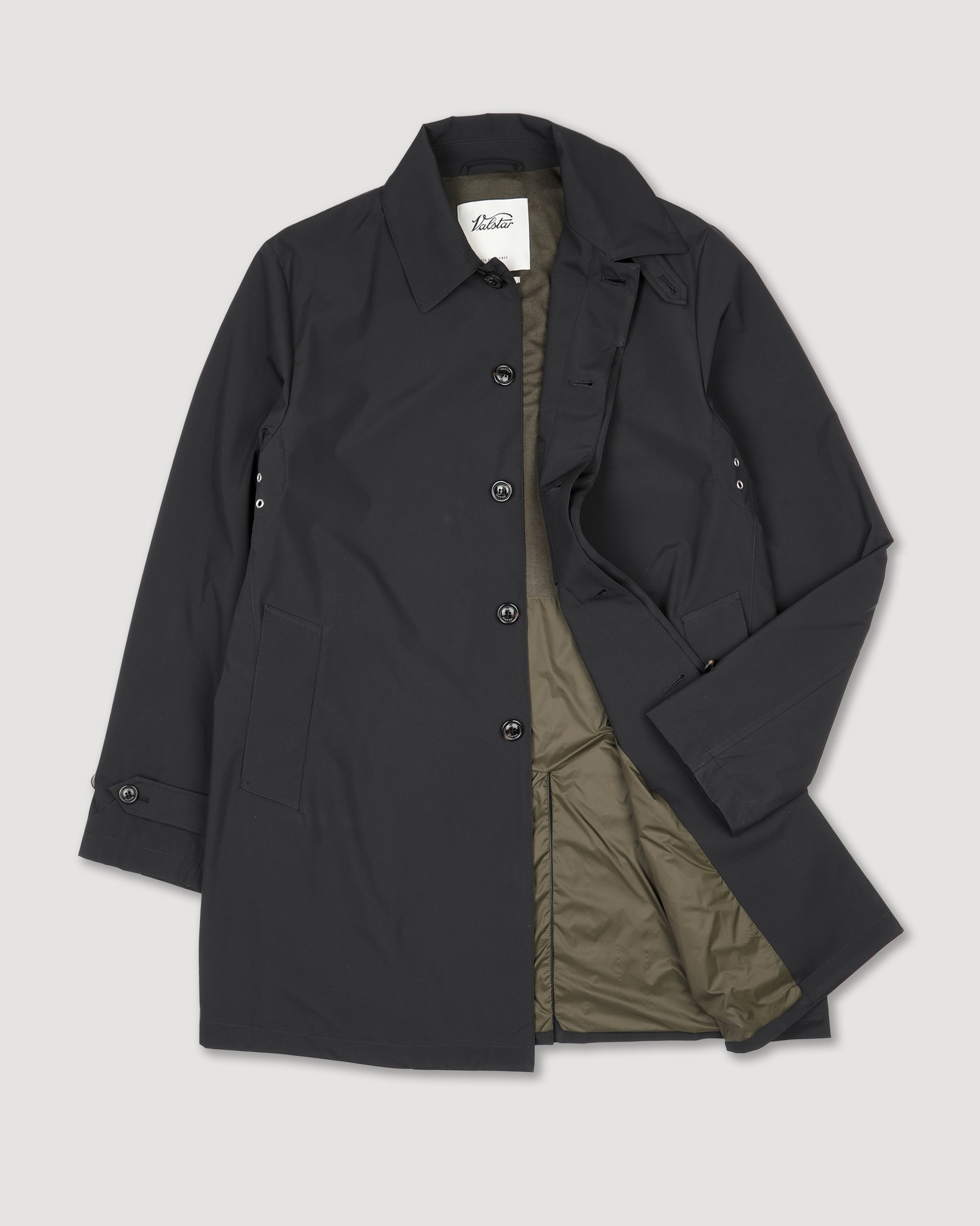 Impermeabile Milano tascabile in microfibra waterproof, foderato. Nero - Black