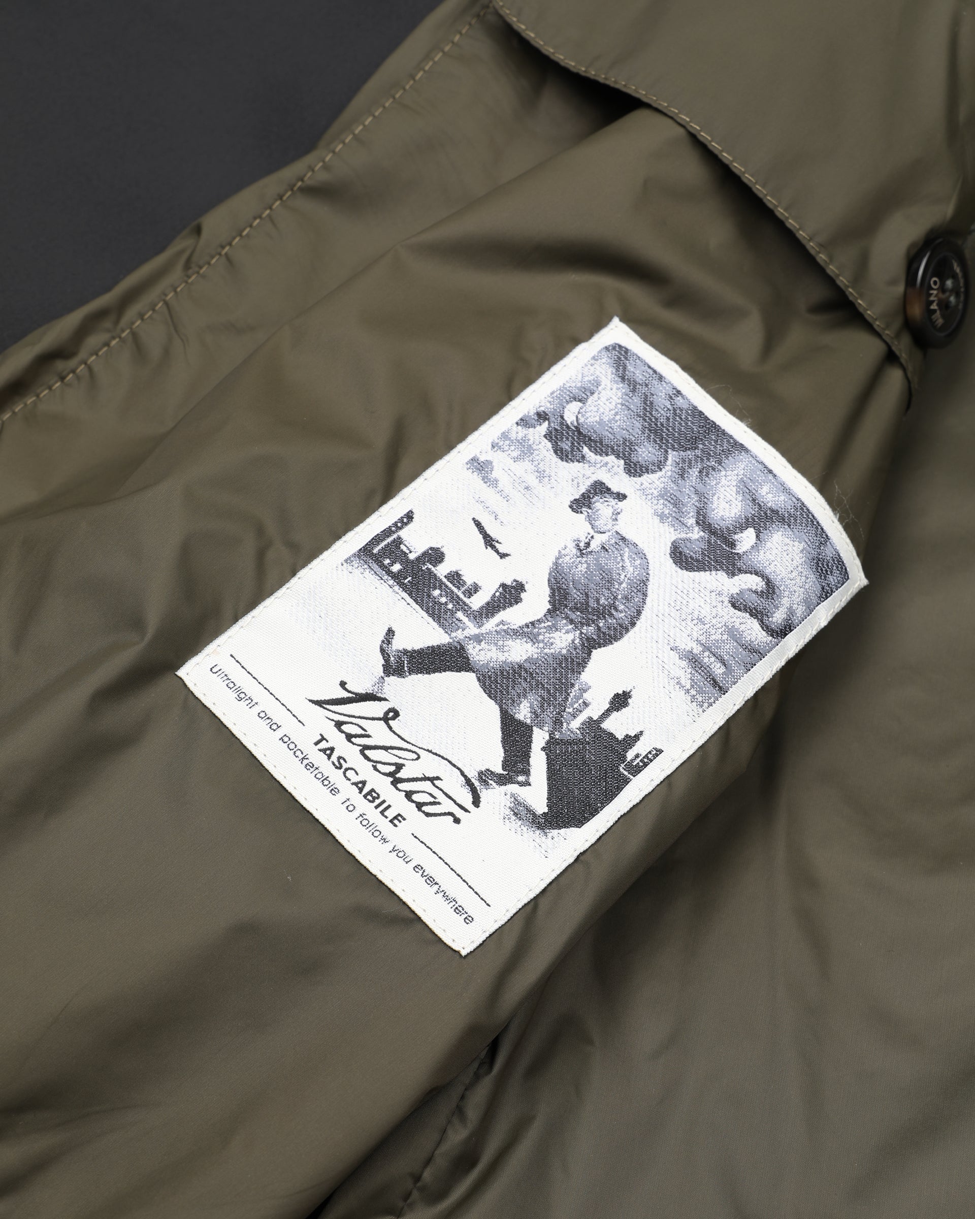 Impermeabile Milano tascabile in microfibra waterproof, foderato. Nero - Black