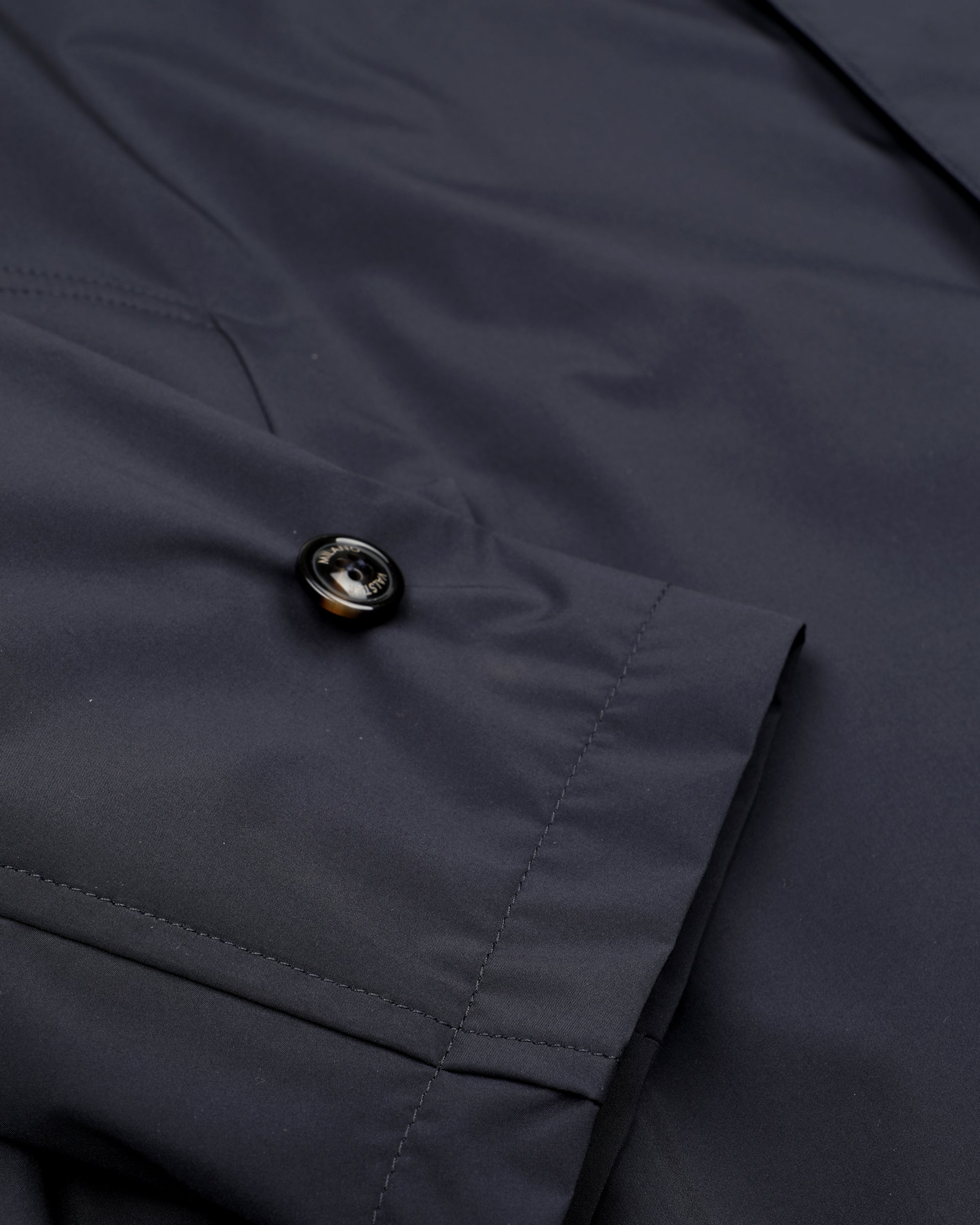 Impermeabile Milano tascabile in microfibra waterproof, foderato. Blu - Navy