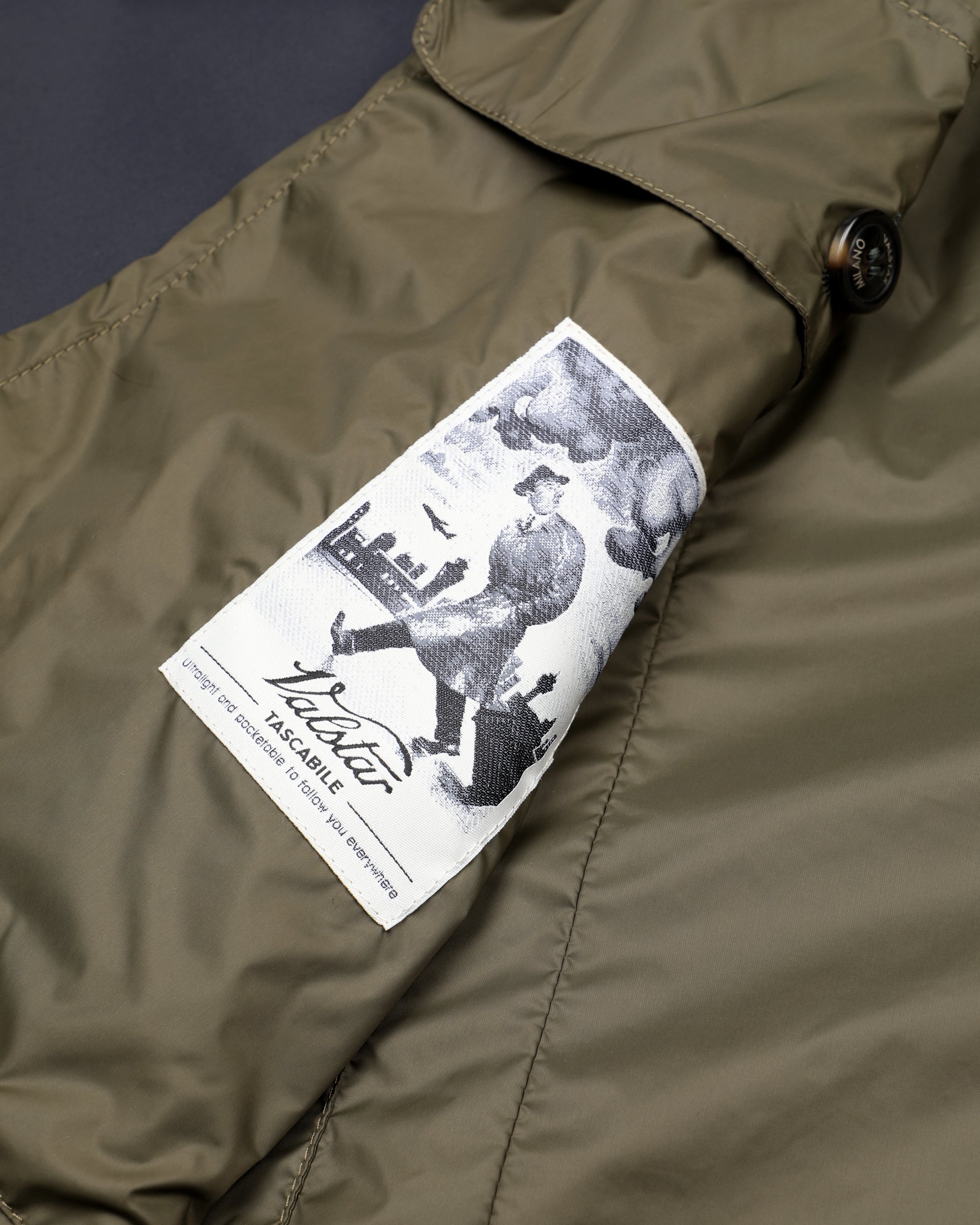 Impermeabile Milano tascabile in microfibra waterproof, foderato. Blu - Navy