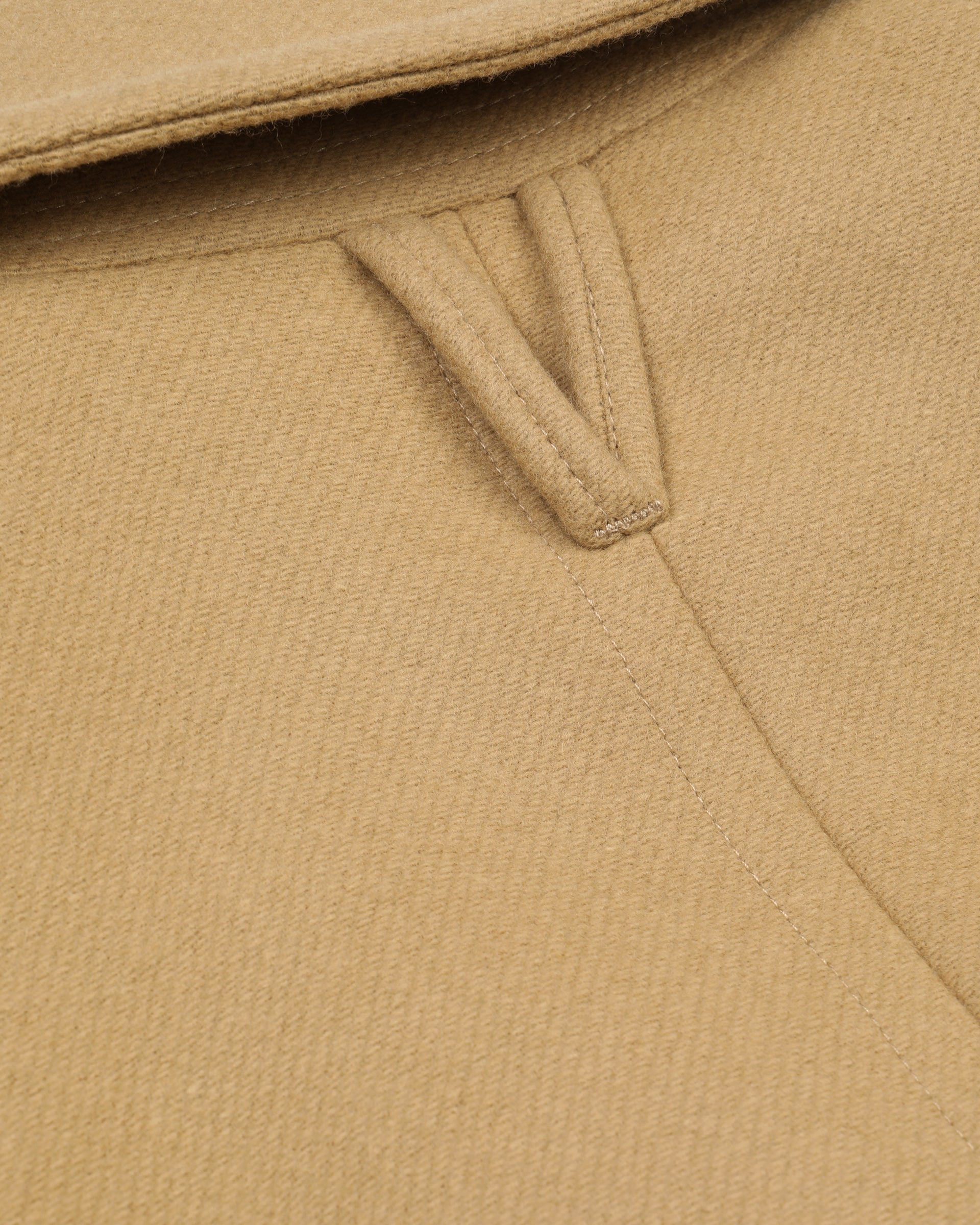 Cappotto Vittorio in panno di pura lana vergine, foderato. Beige - Camel