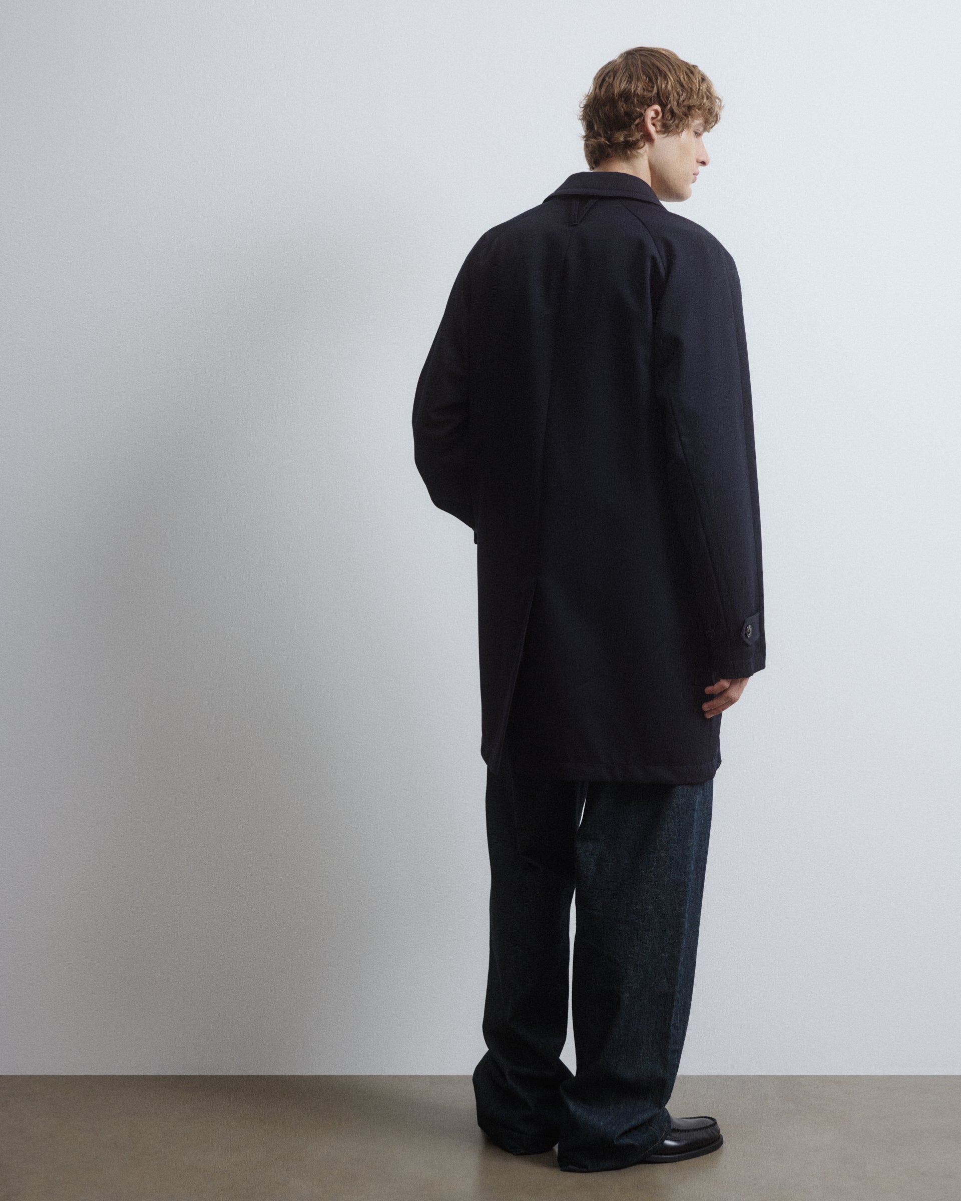 Cappotto Joyce in twill di pura lana vergine pettinata water repellent, foderato. Blu - Navy