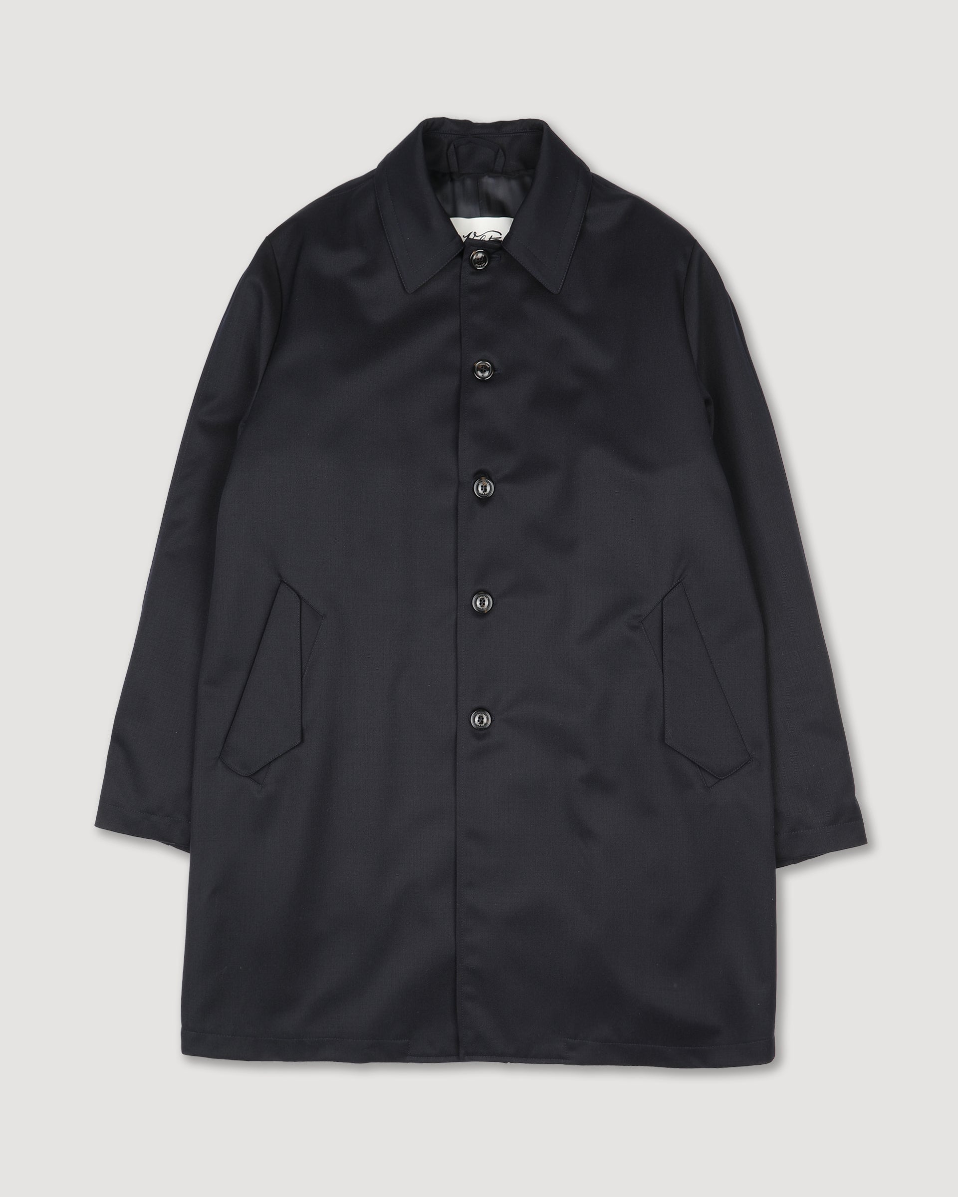 Cappotto Joyce in twill di pura lana vergine pettinata water repellent, foderato. Blu - Navy