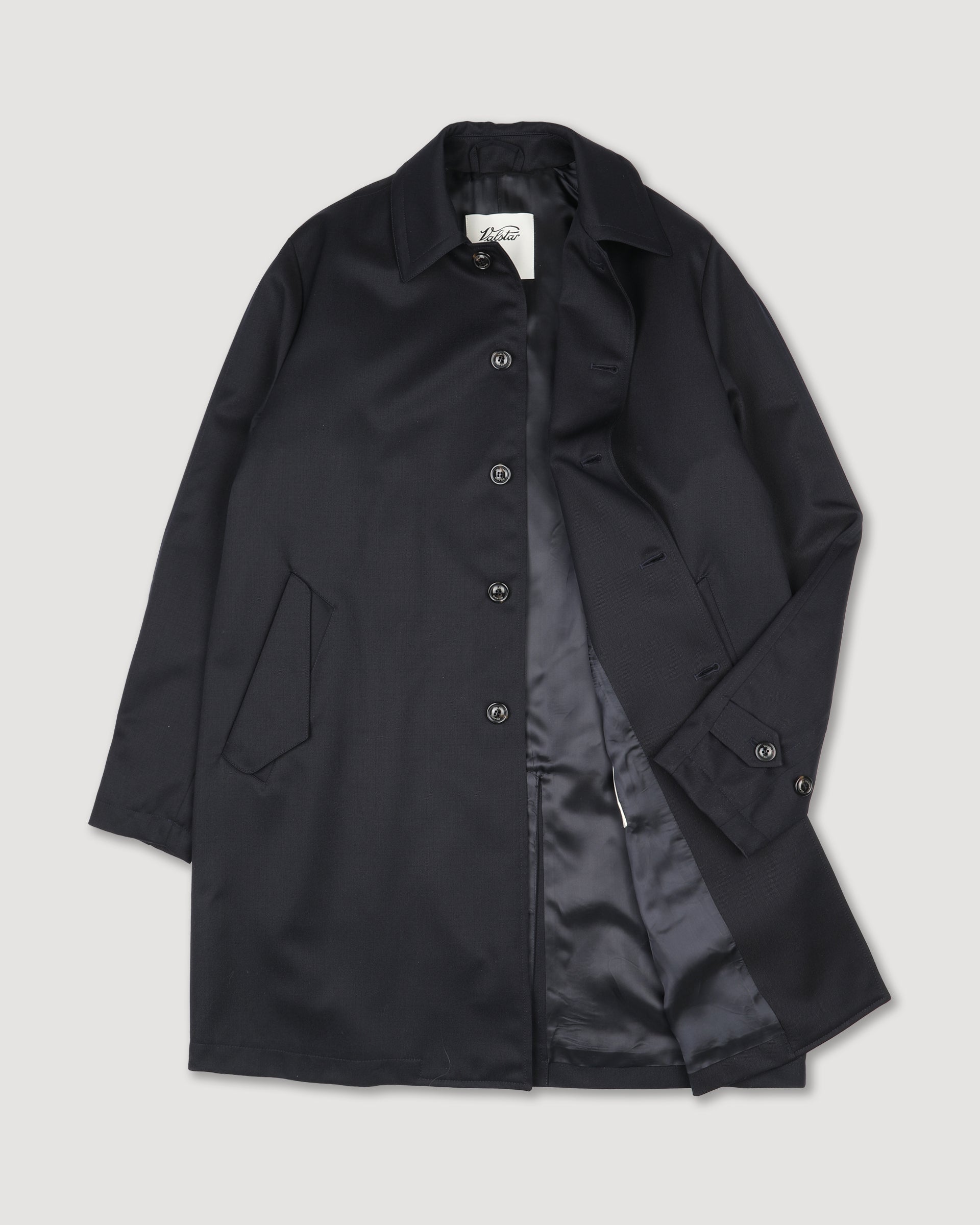 Cappotto Joyce in twill di pura lana vergine pettinata water repellent, foderato. Blu - Navy