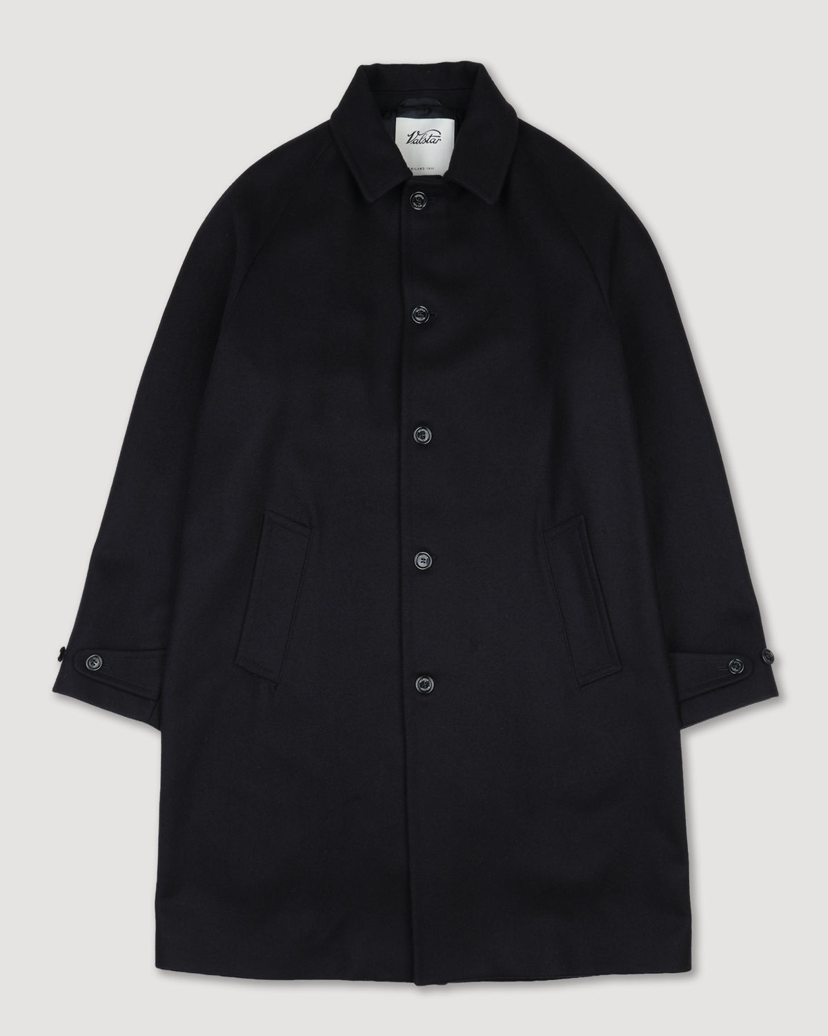 Cappotto Vittorio in panno di misto lana, foderato. Blu - Navy