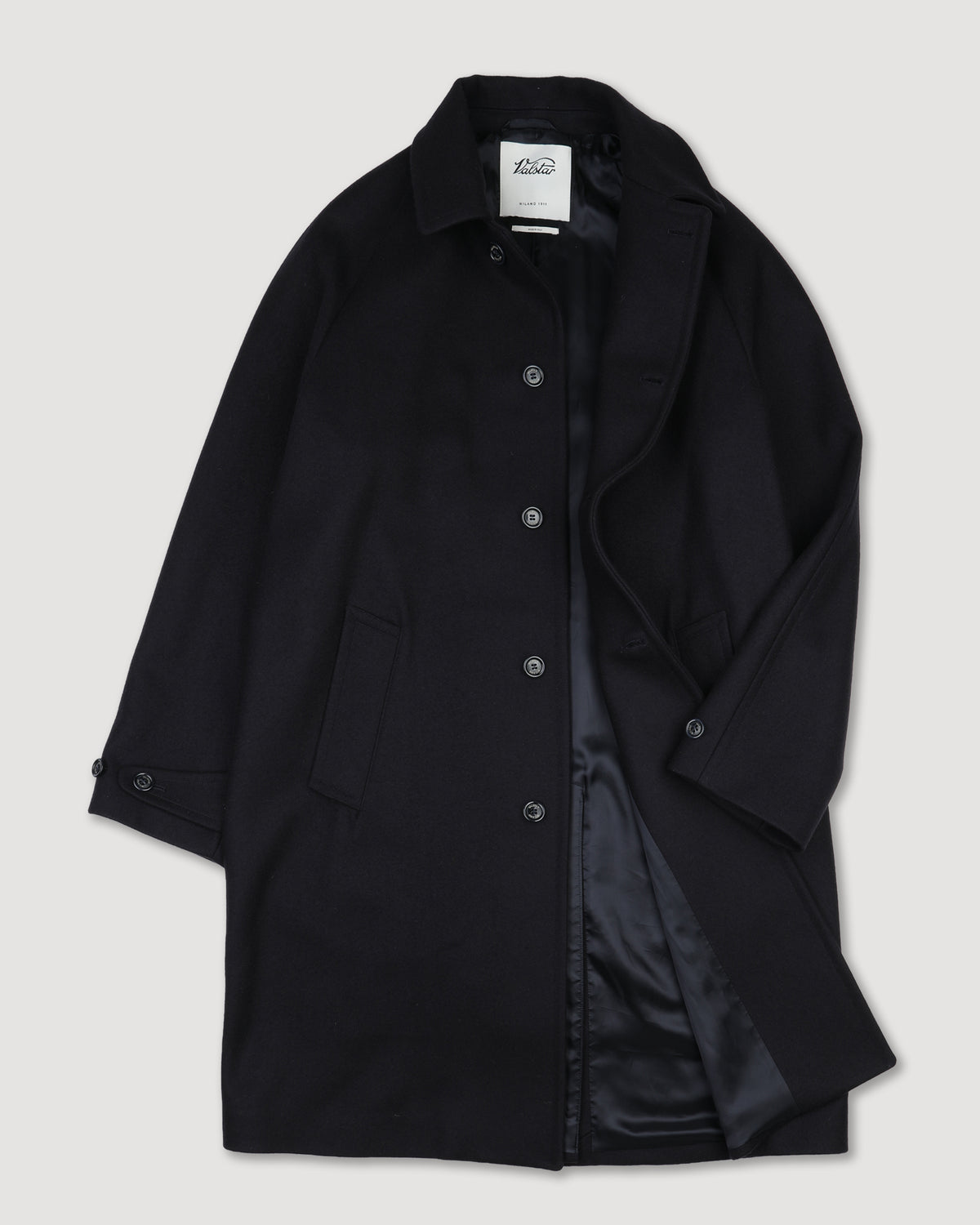 Cappotto Vittorio in panno di misto lana, foderato. Blu - Navy