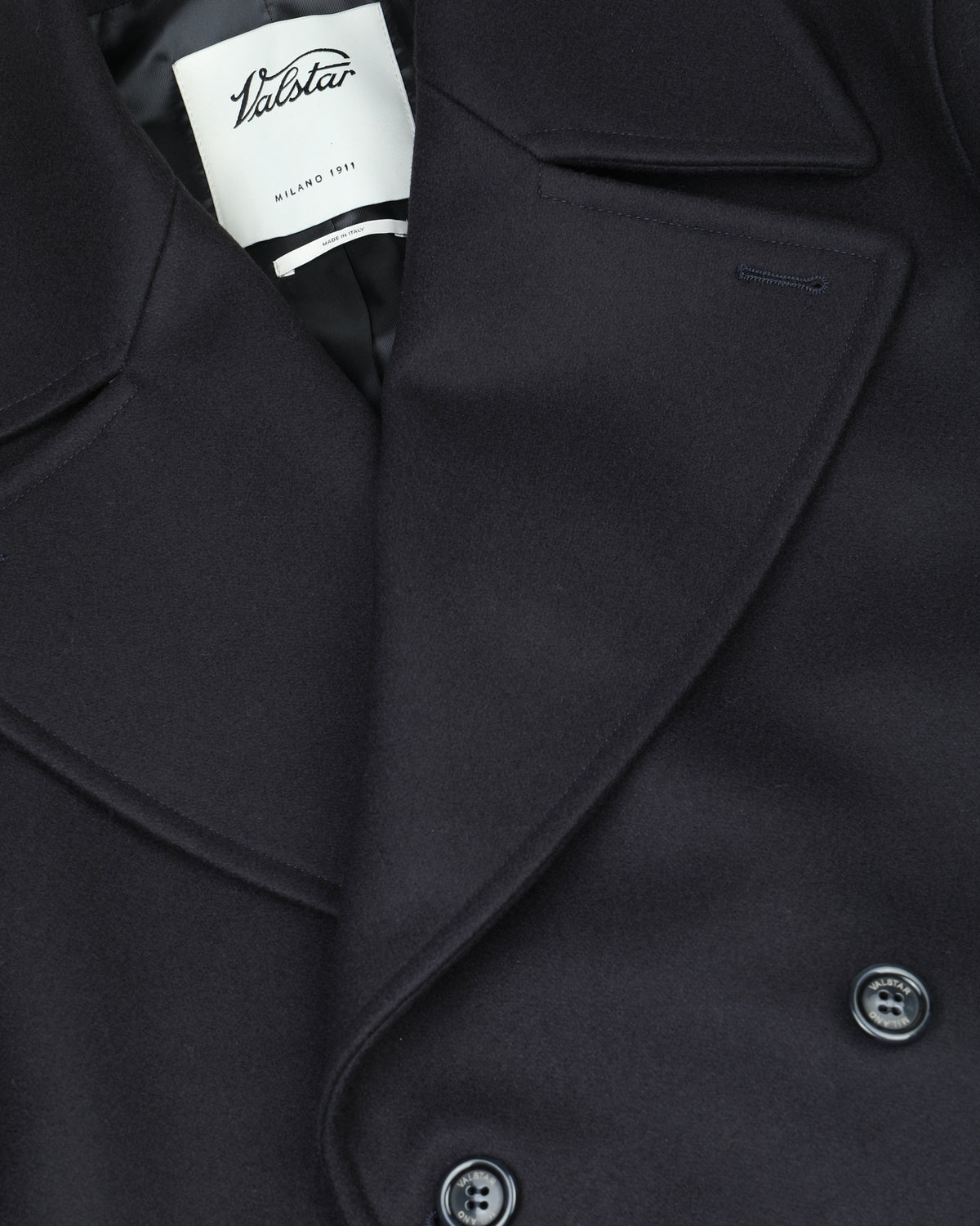 Cappotto doppiopetto Clifford in panno di misto lana, foderato. Blu - Navy