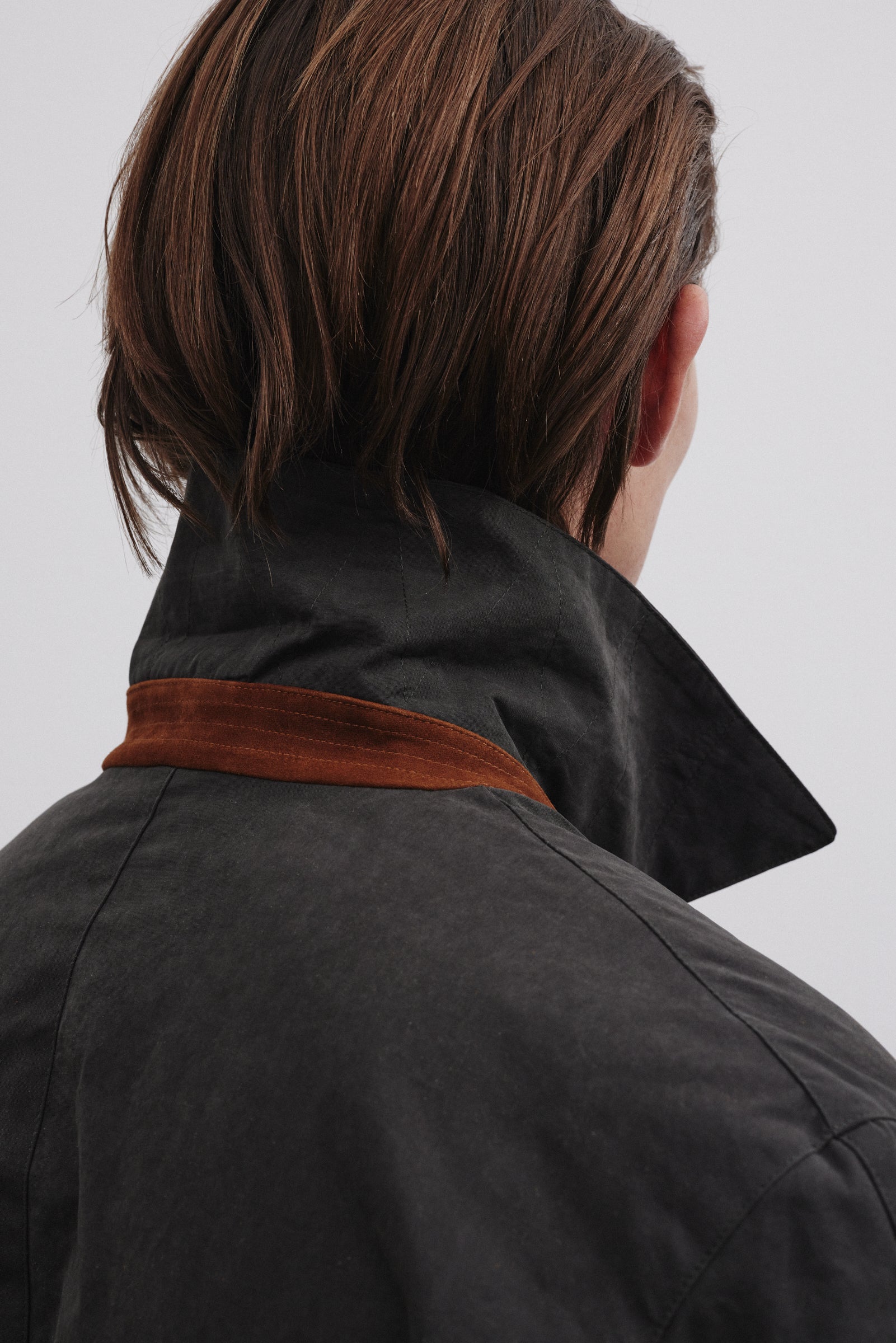 TRENCH COAT MILANO, TESSUTO MISTO COTONE CERATO WR, IMBOTTITO - Fumo di londra